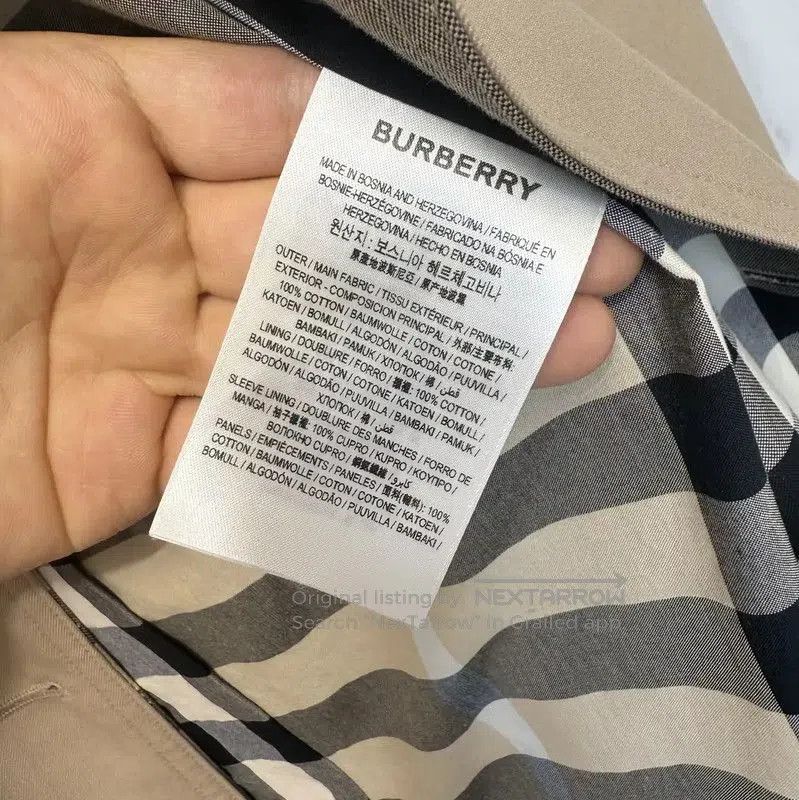 Burberry Burberry Khaki Cotton Print Long Coat for Men. Size US M / EU 48-50 / 2 - 5 Thumbnail