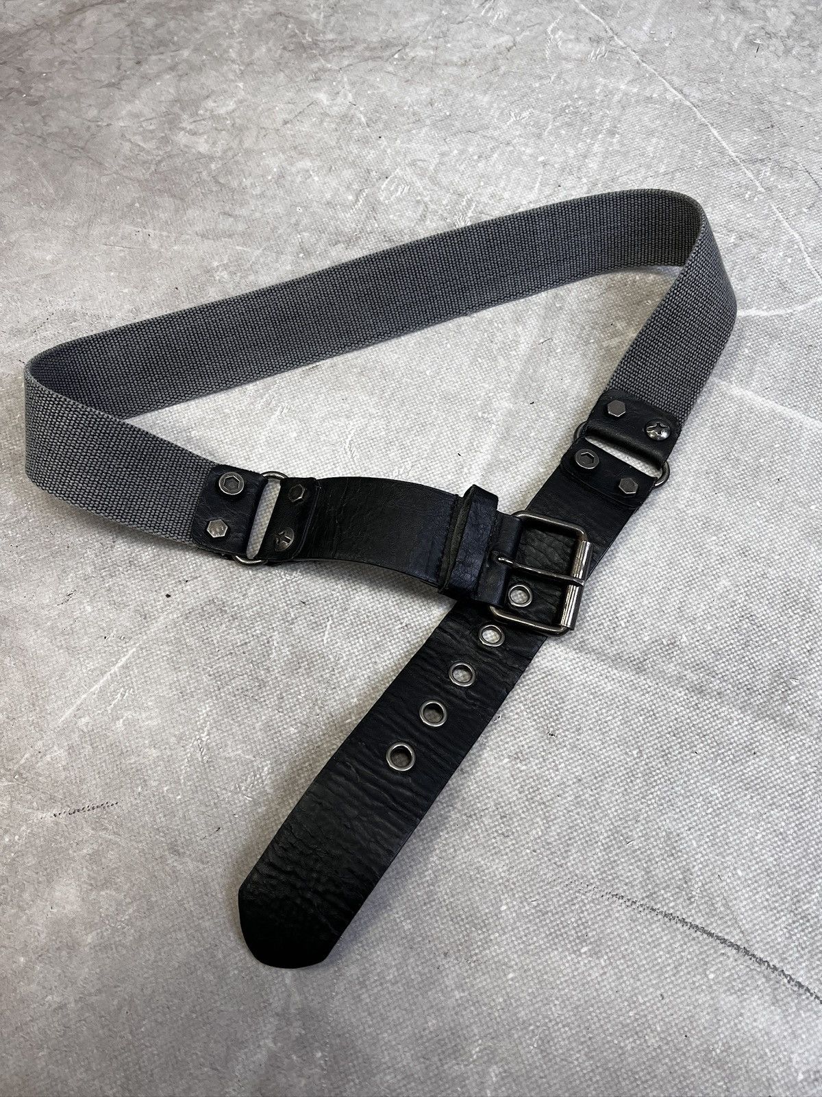 Diesel Leather/canvas army military diesel style belt avant garde Size ONE SIZE - 6 Thumbnail