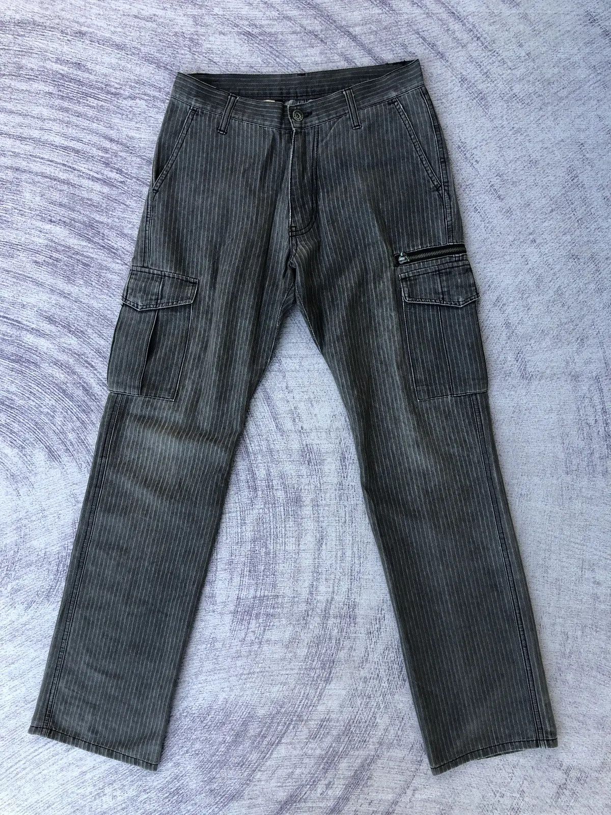 Japanese Brand × Vintage Vintage Cargo Pants Stripe 6 Pocket Tactical Utility Size US 30 / EU 46 - 1 Thumbnail