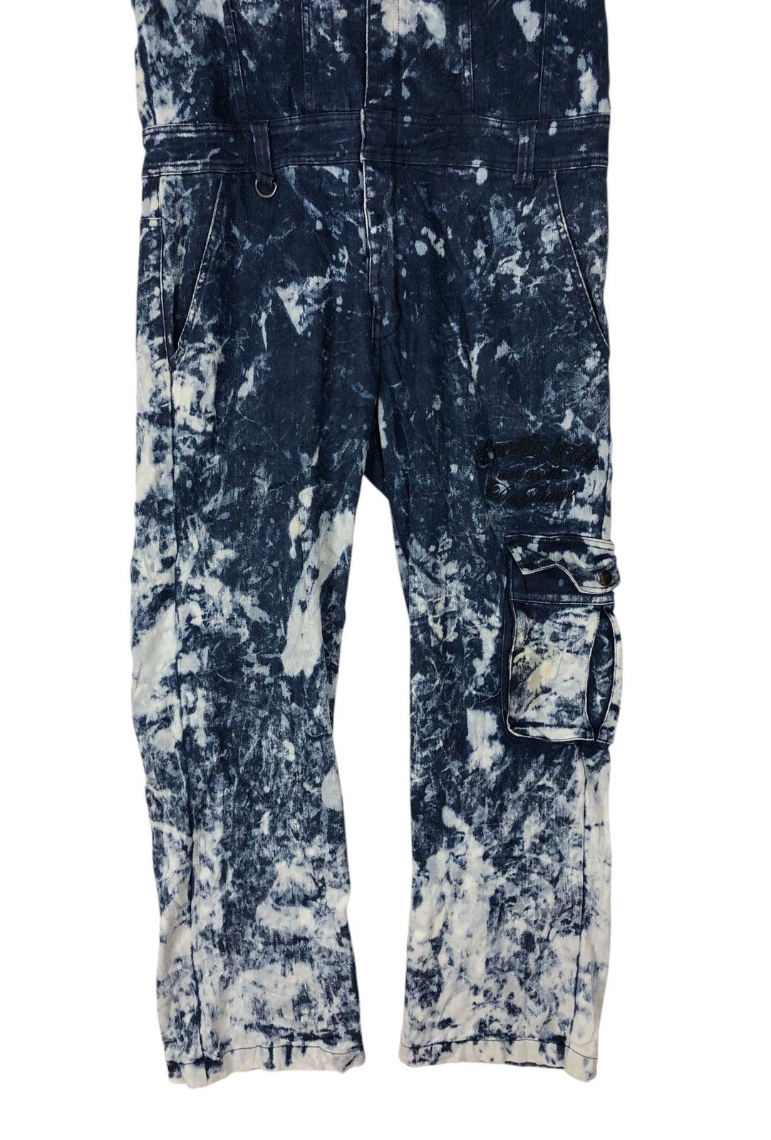 Japanese Brand Jpn Brand Dry Moon Acid Wash Jumpersuit Embroidery Coveralls Size US M / EU 48-50 / 2 - 13 Thumbnail