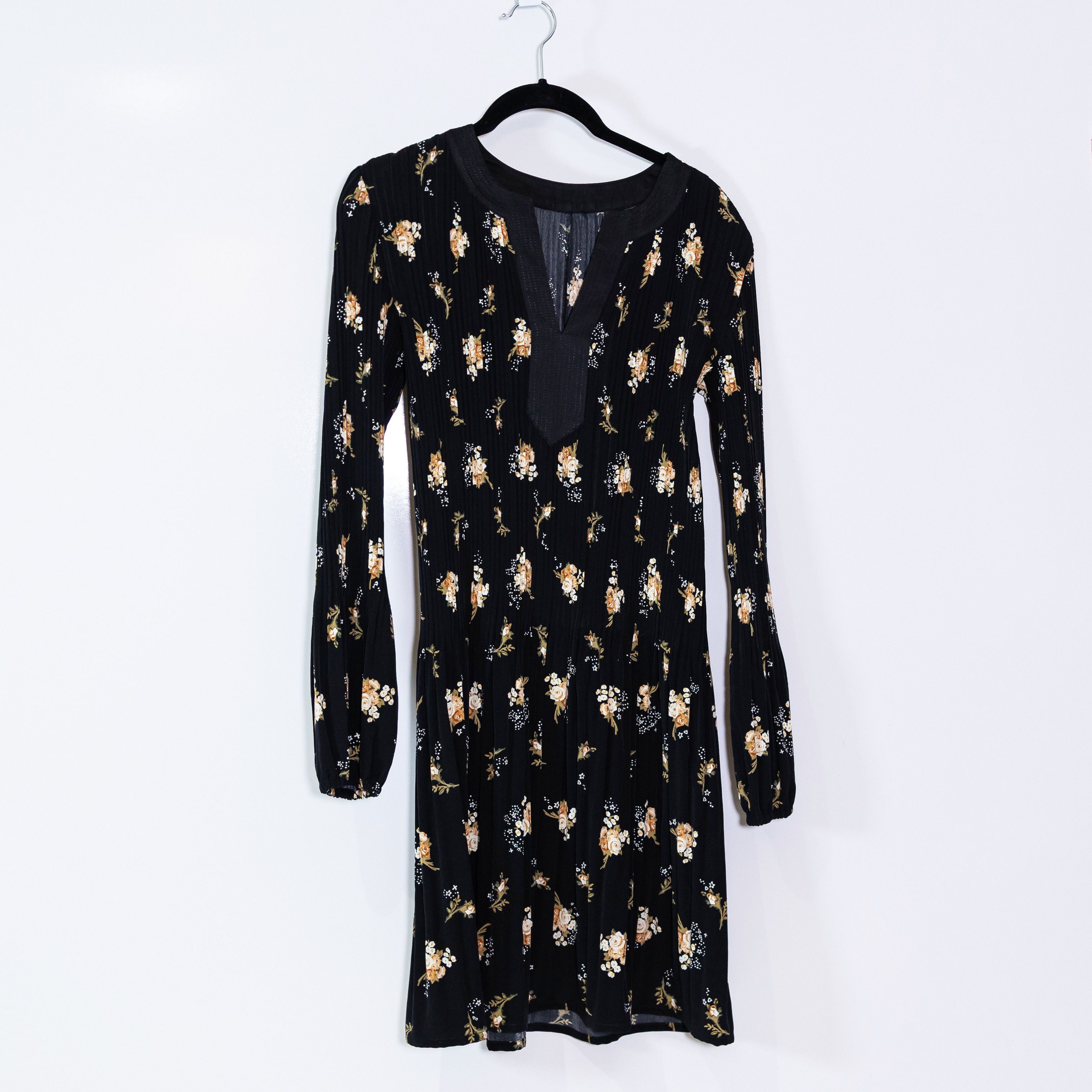 Maje Maje Floral Flower Print Pattern Pleated Size L / US 10 / IT 46 - 1 Thumbnail