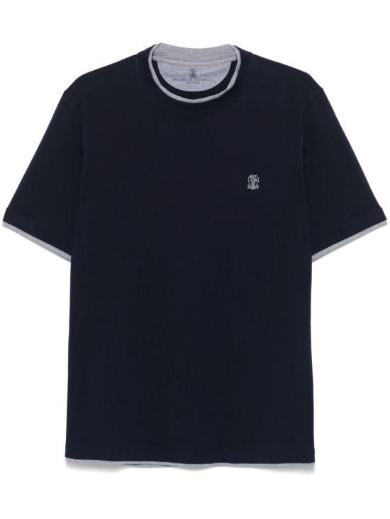 Tシャツ・カットソー BRUNELLO CUCINELLI Men T-shirt Blue M0B137427G CD325 Brunello Cucinelli BRUNELLO CUCINELLI Men T-Shirts
