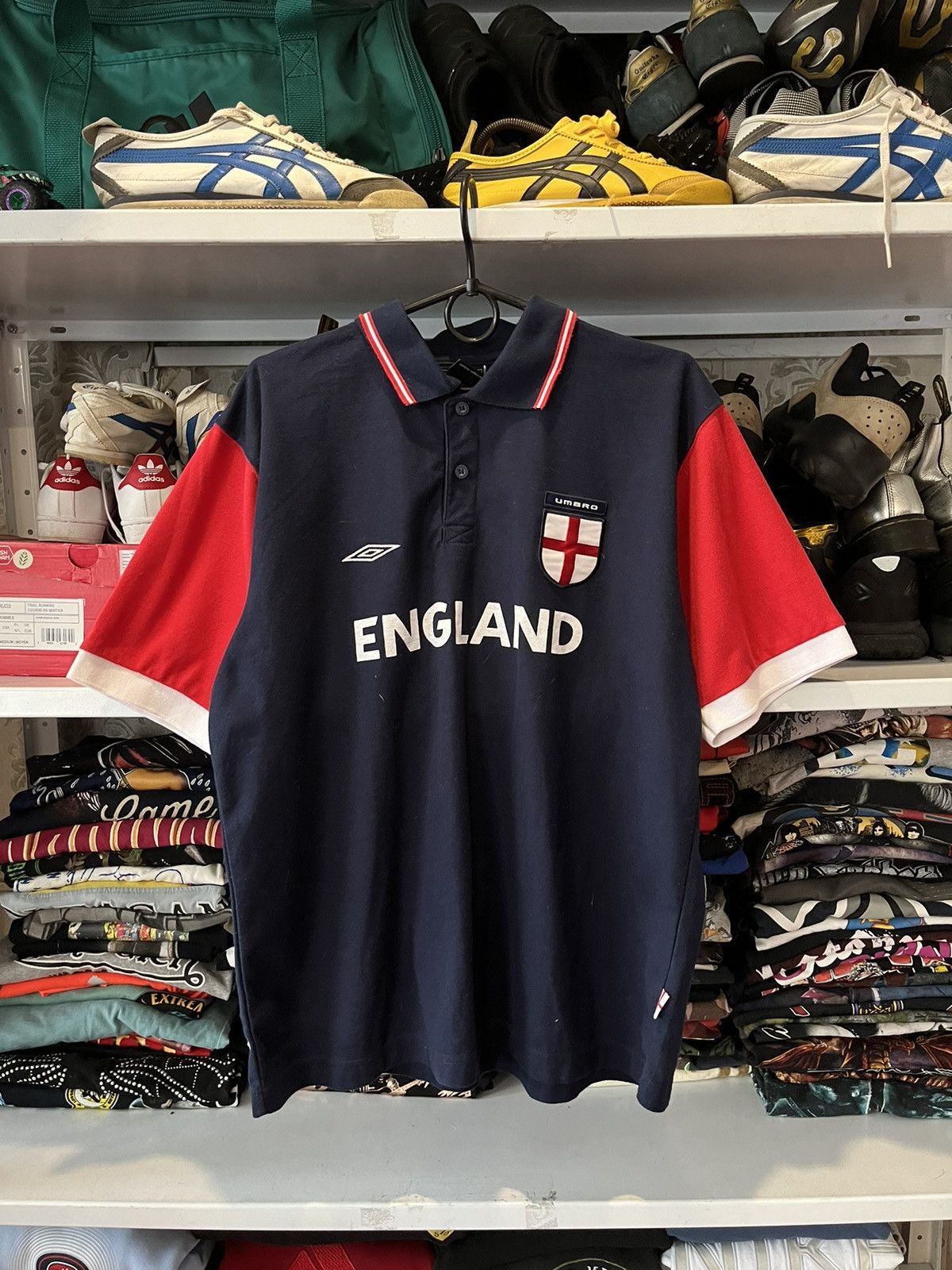 Umbro Vintage Umbro England soccer jersey polo size M Size US M / EU 48-50 / 2 - 1 Thumbnail