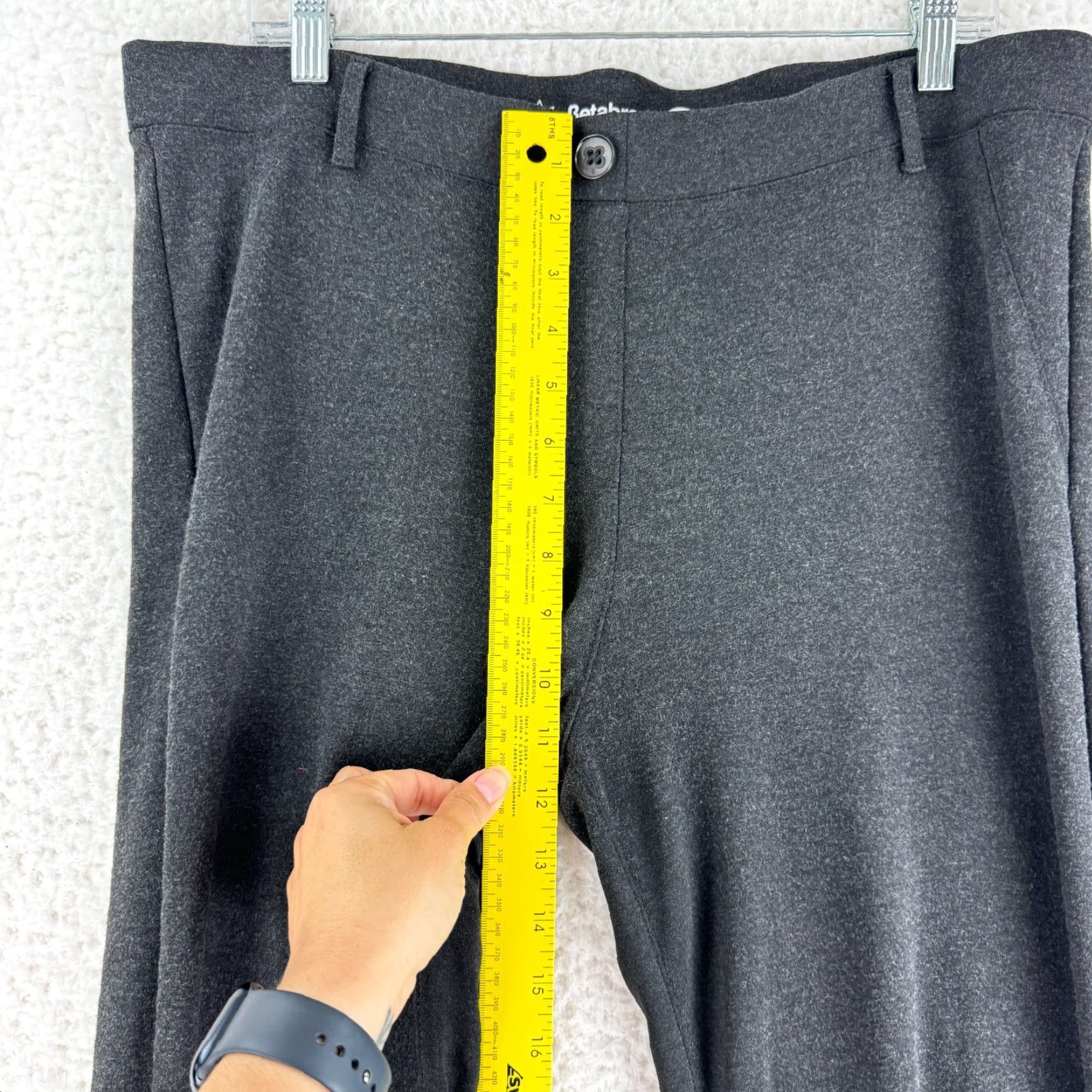 Vintage Betabrand Gray Pull On Straight Leg Pants Womens Stretch Elastic Waist Size XLP Size 40" / US 18 - 7 Thumbnail