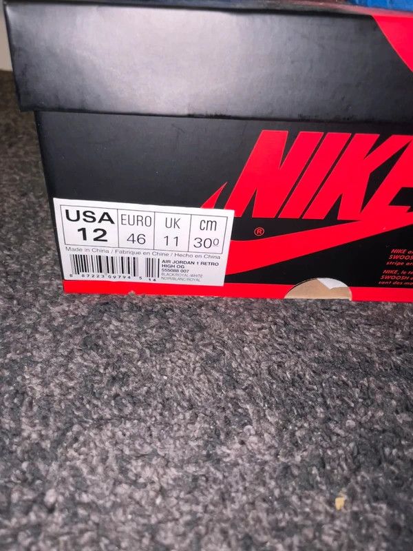 Jordan Brand Air Jordan 1 Retro High OG "2017 Royal" sneakers Size US 12 / EU 45 - 11 Thumbnail