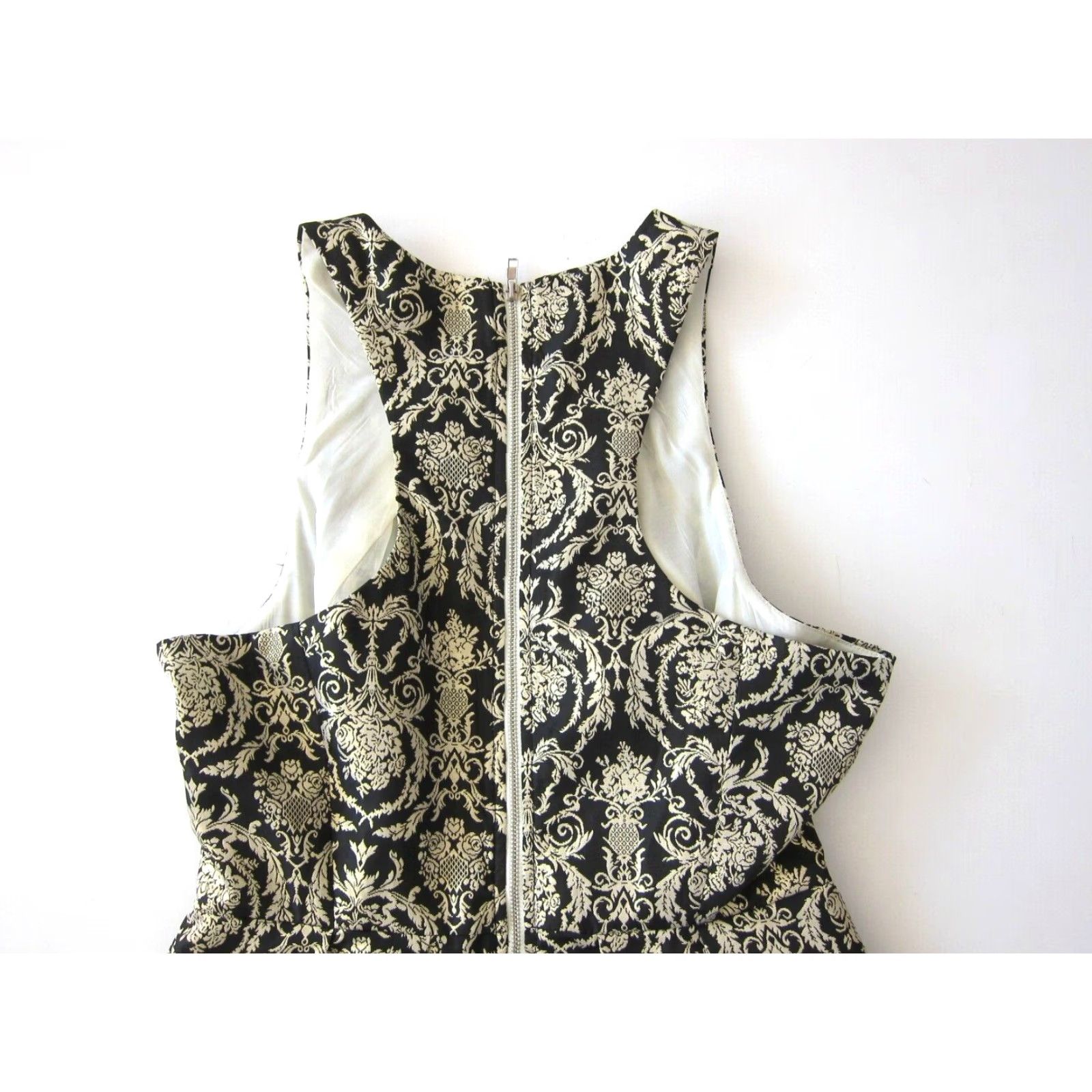 Vintage VINTAGE Gianni Bini Black Gold Paisley Floral Pleated Sleeveless Empire Prom Dress Small Size S / US 4 / IT 40 - 5 Thumbnail