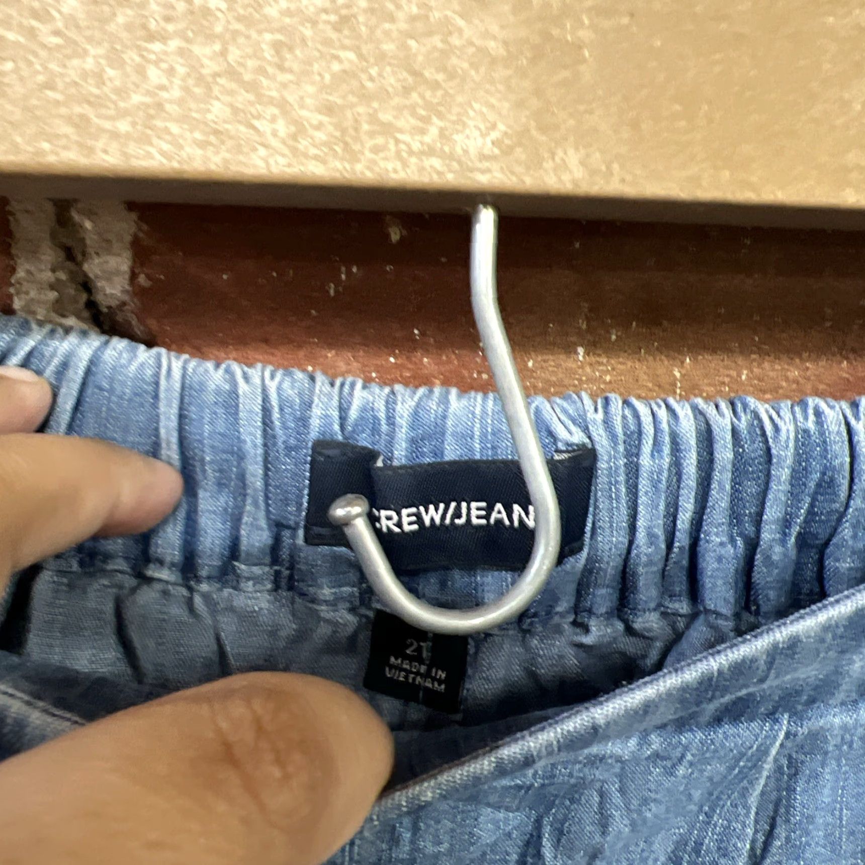 J.Crew J.CREW Jeans Wide-Leg Chambray High Rise Pull On 2 Tall Womens Blue Lightweight Pants Size 26" / US 2 / IT 38 - 2 Thumbnail