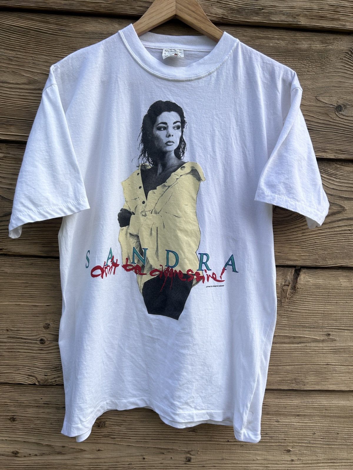 Band Tees 90s Vintage Sandra Don't Be Agressive 1992 Single Stitch Tee Size US L / EU 52-54 / 3 - 1 Thumbnail