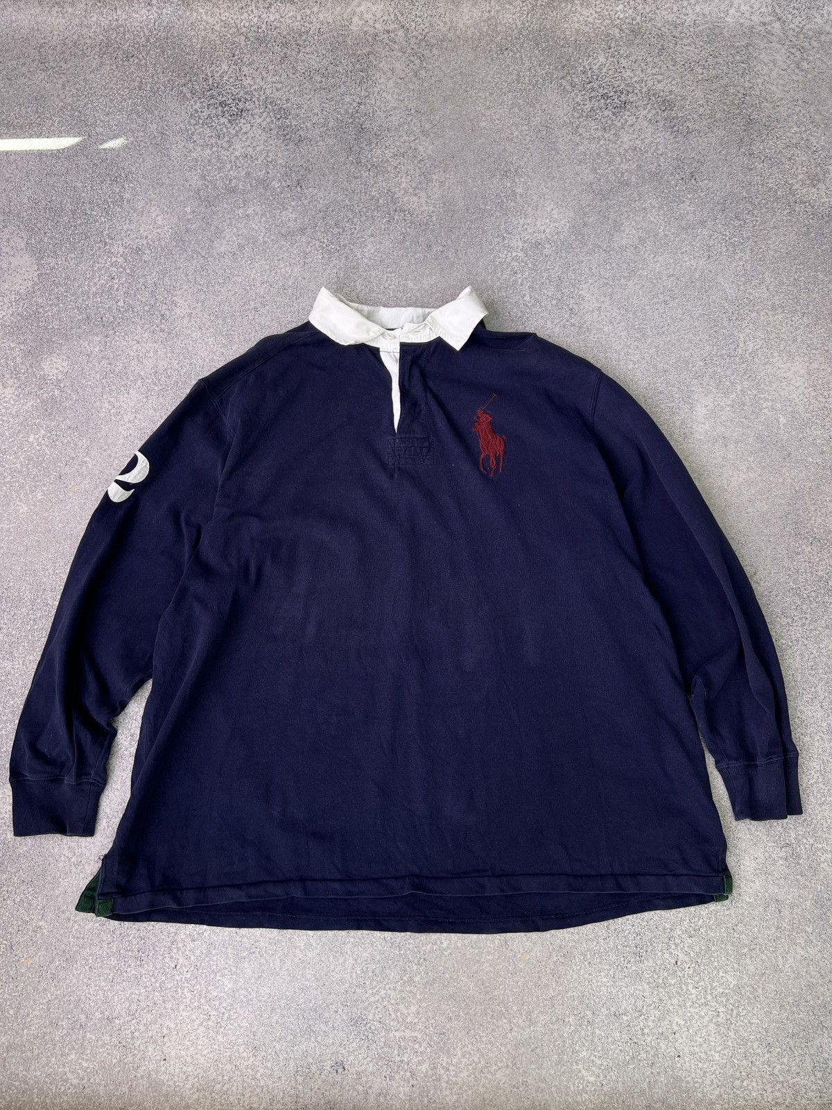Polo Ralph Lauren × Vintage Vintage Polo Ralph Lauren Rugby Shirt Size US XXL / EU 58 / 5 - 3 Thumbnail