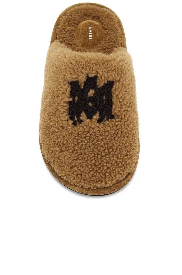 Amiri o1gr1nt0525 MA Sherling Lux Slippers in Tan Size US 9 / EU 42 - 4 Thumbnail