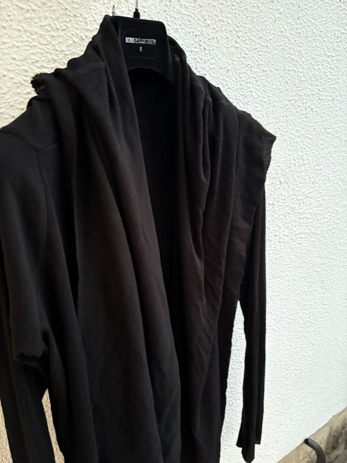 Julius Julius 7 Black Cotton Rib Cardigan Size US XL / EU 56 / 4 - 3 Thumbnail