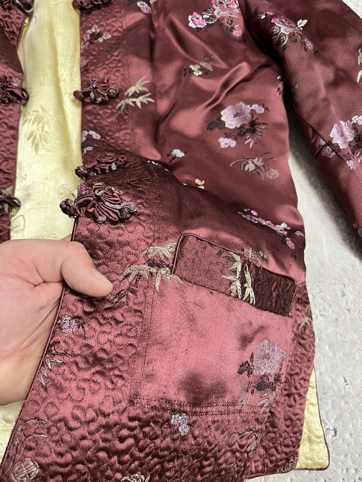 Shanghai Tang Vintage Chinese Silk Jacket Shanghai Floral Traditional S Size S / US 4 / IT 40 - 19 Thumbnail