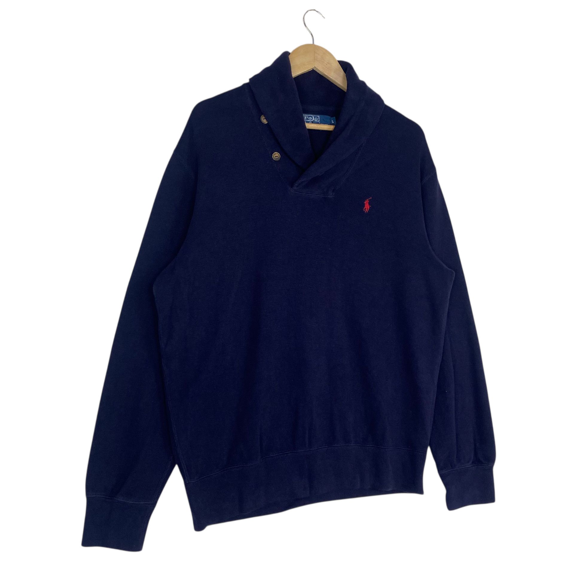 Polo Ralph Lauren 💥POLO RALPH LAUREN SHAWL COLLAR SWEATSHIRT Size US L / EU 52-54 / 3 - 2 Thumbnail