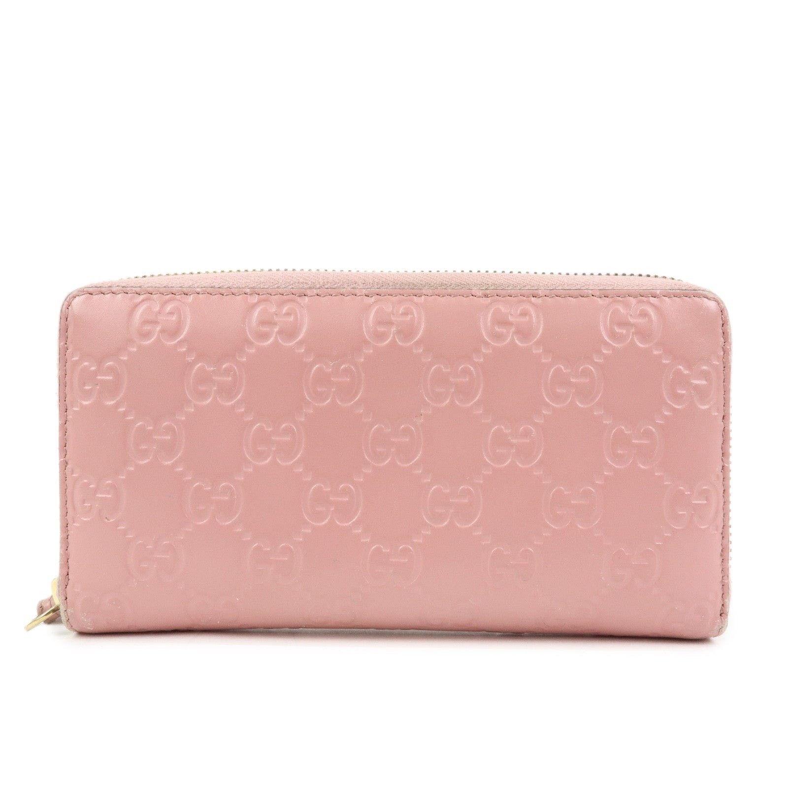 Gucci Gucci Guccissima Leather Round Zippy Wallet Pink Size ONE SIZE - 1 Thumbnail