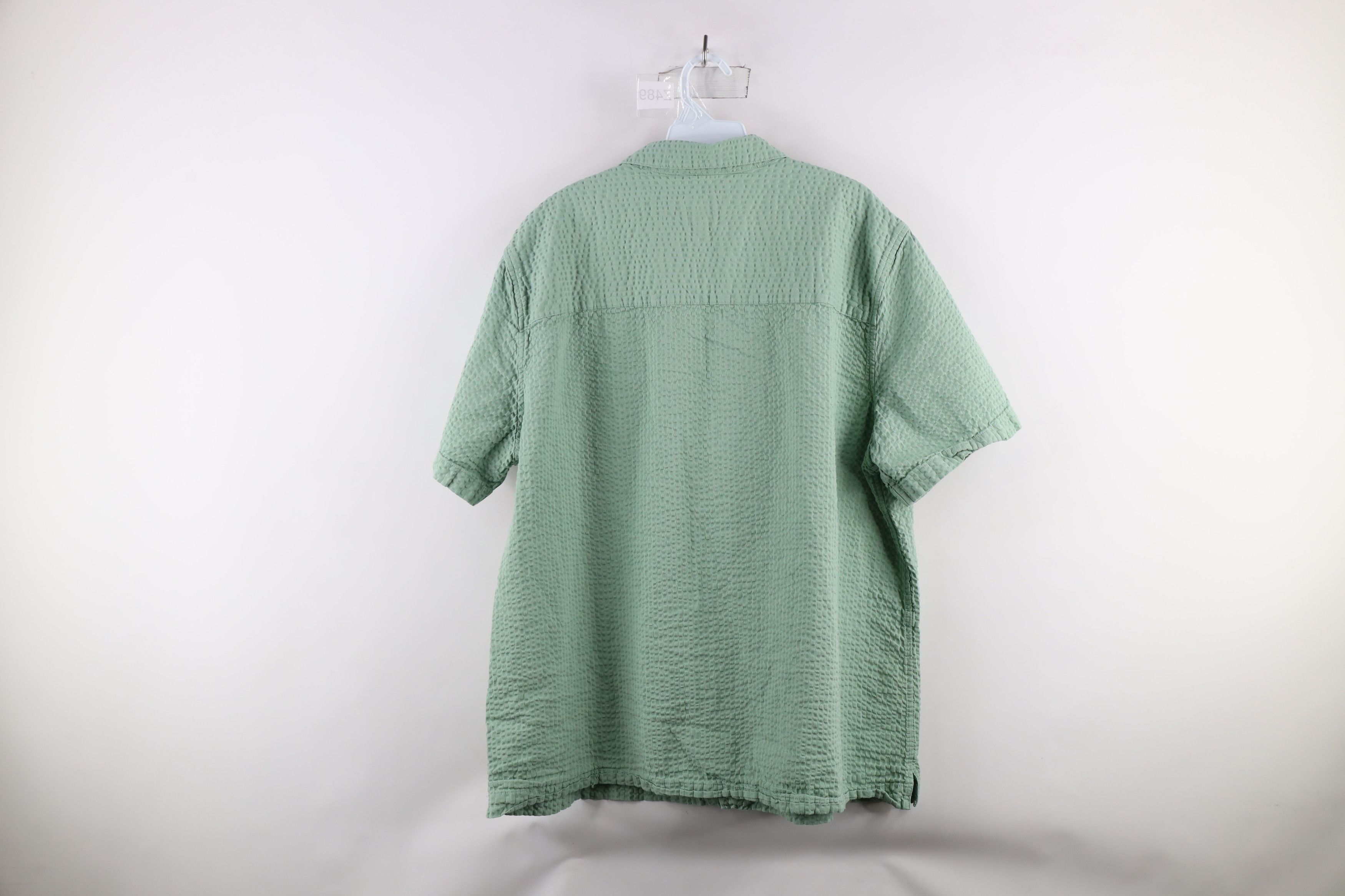 Gap × Vintage Vintage Gap Seer Sucker Short Sleeve Button Shirt Green Size US XXL / EU 58 / 5 - 10 Thumbnail