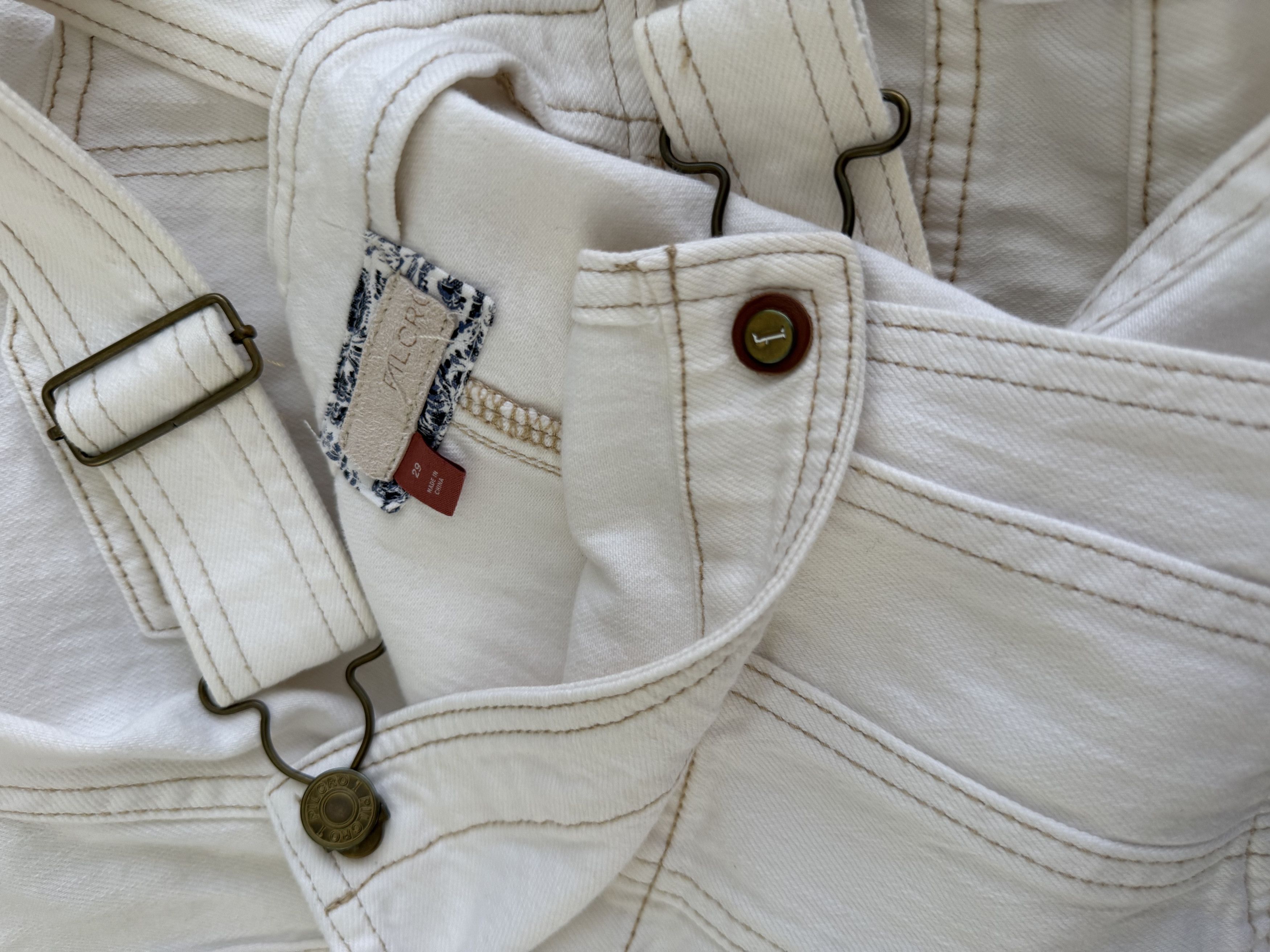 Anthropologie Anthropologie Pilcro Cutoff Bib Shorts Size 29" - 9 Thumbnail