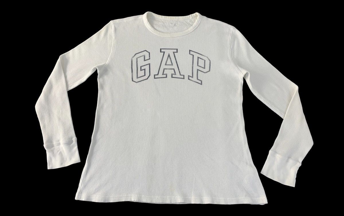 Gap GAP Spell Out Longsleeve Crewneck Printed Tee Size L / US 10 / IT 46 - 1 Thumbnail
