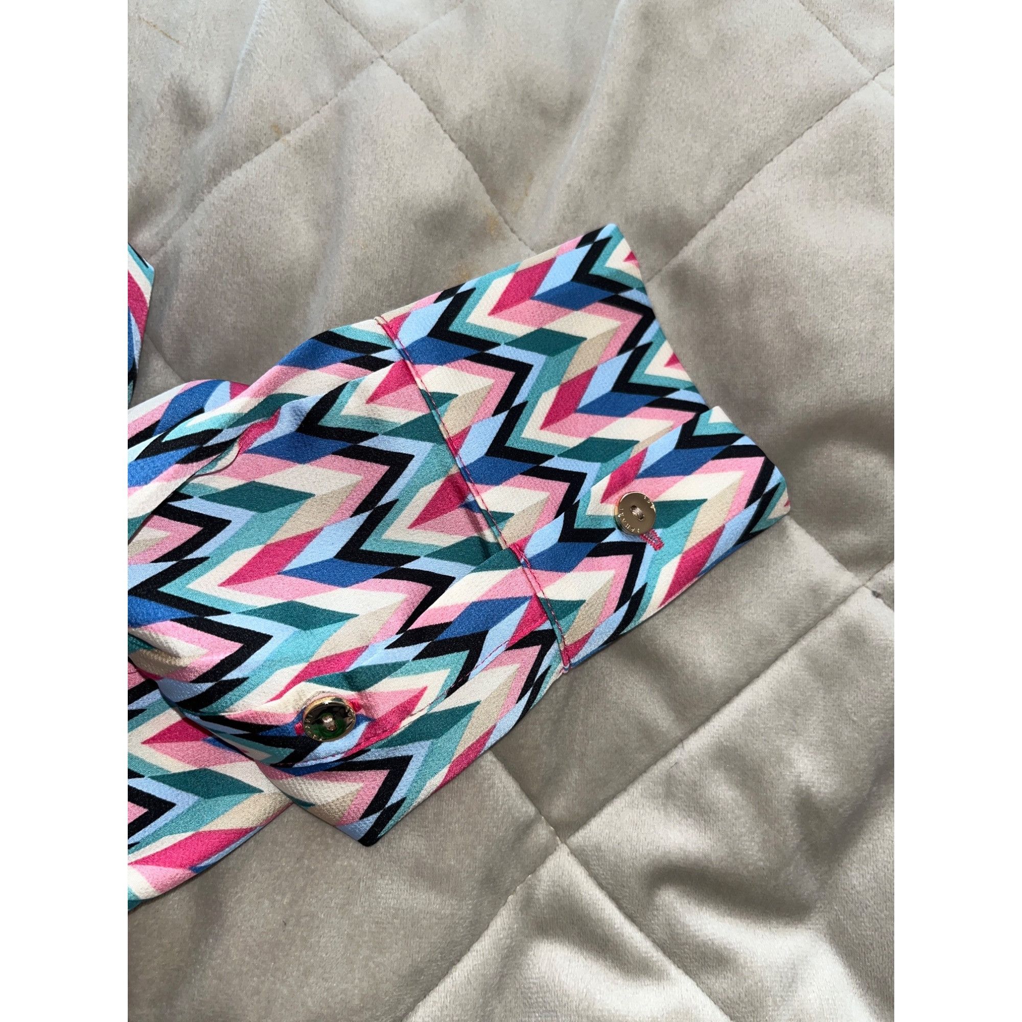 Elie Tahari NWT TAHARI ASL size US12/EU44 pink and turquoise abstract sa Size L / US 10 / IT 46 - 14 Thumbnail