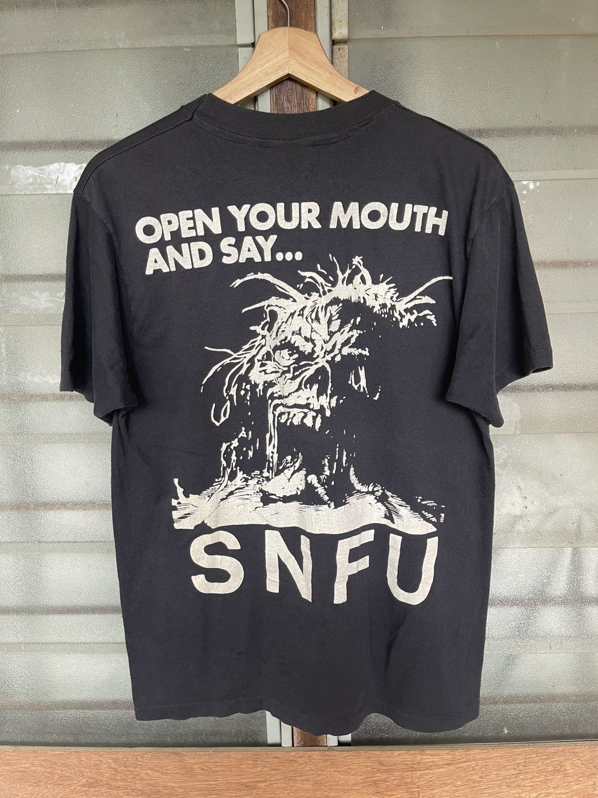 Band Tees Vintage Punk SNFU "Open Your Mouth and Say" Faded Tee Size US M / EU 48-50 / 2 - 14 Thumbnail