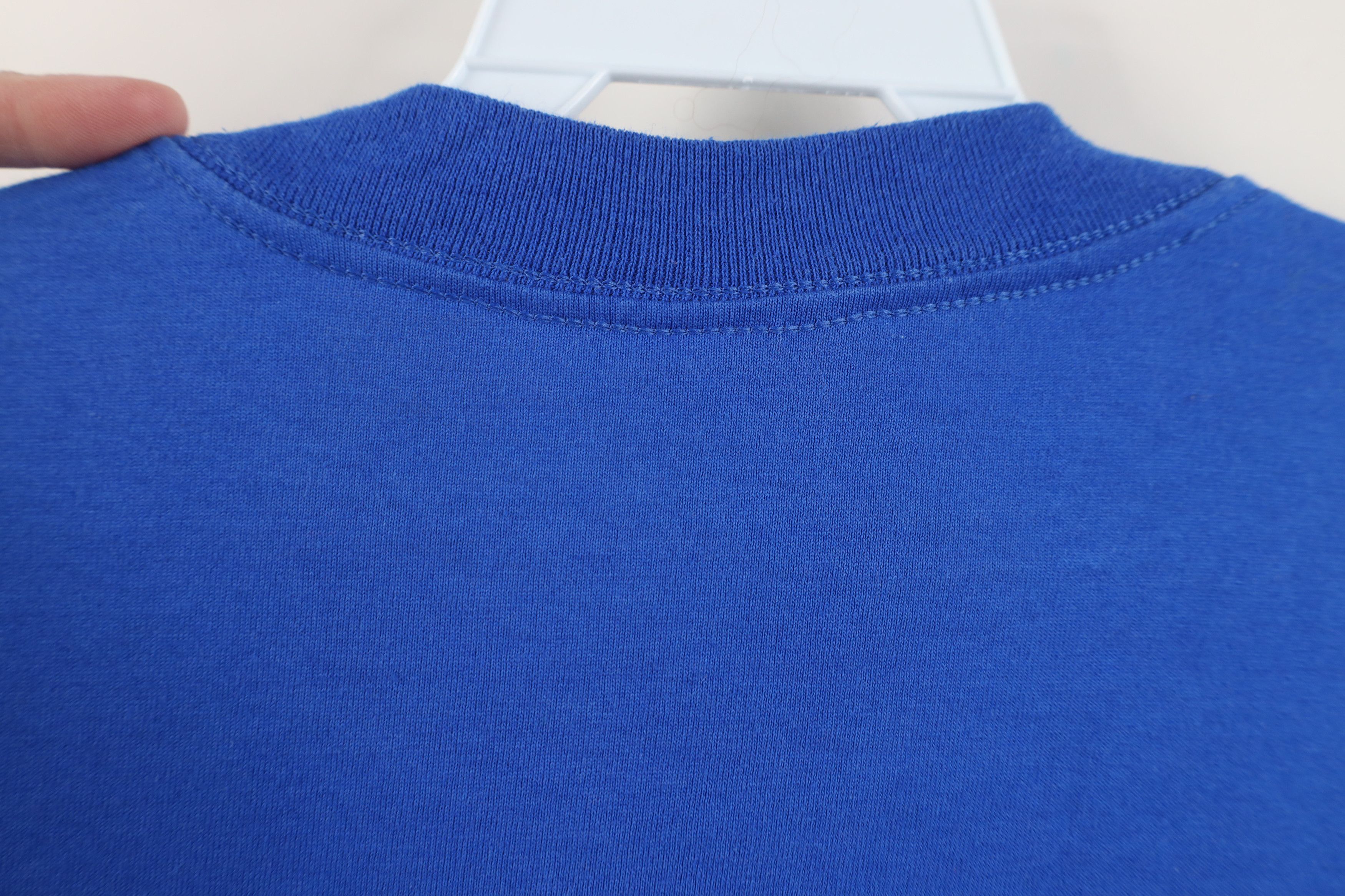 Vintage Vintage 90s Streetwear Long Sleeve T-Shirt Royal Blue USA Size US L / EU 52-54 / 3 - 10 Thumbnail