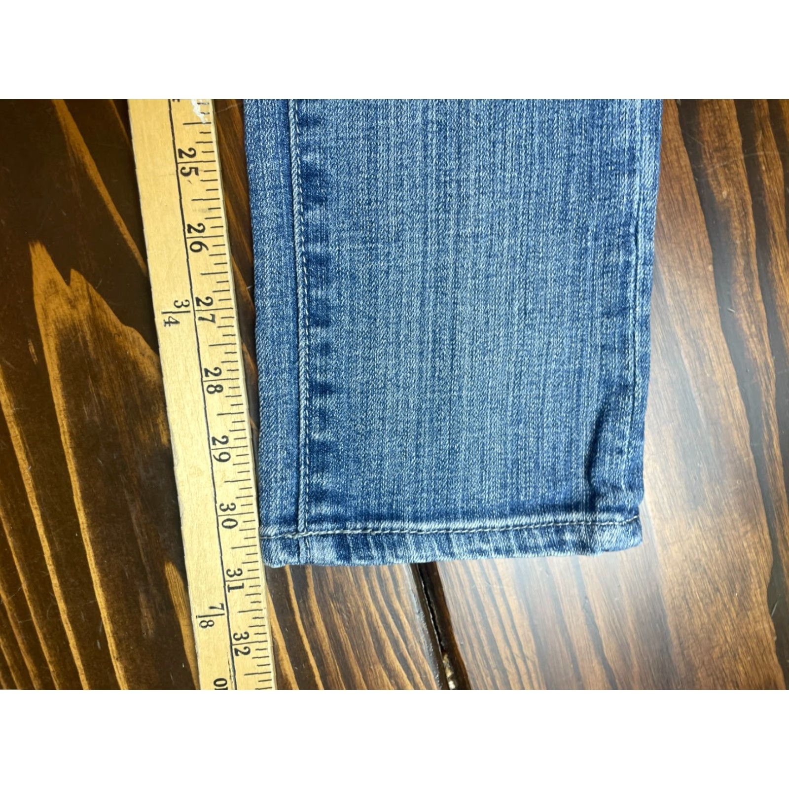 Vintage VIGOSS Jeans Women's Size 5 Blue Denim Straight Leg Pockets Size 27" / US 4 / IT 40 - 7 Thumbnail