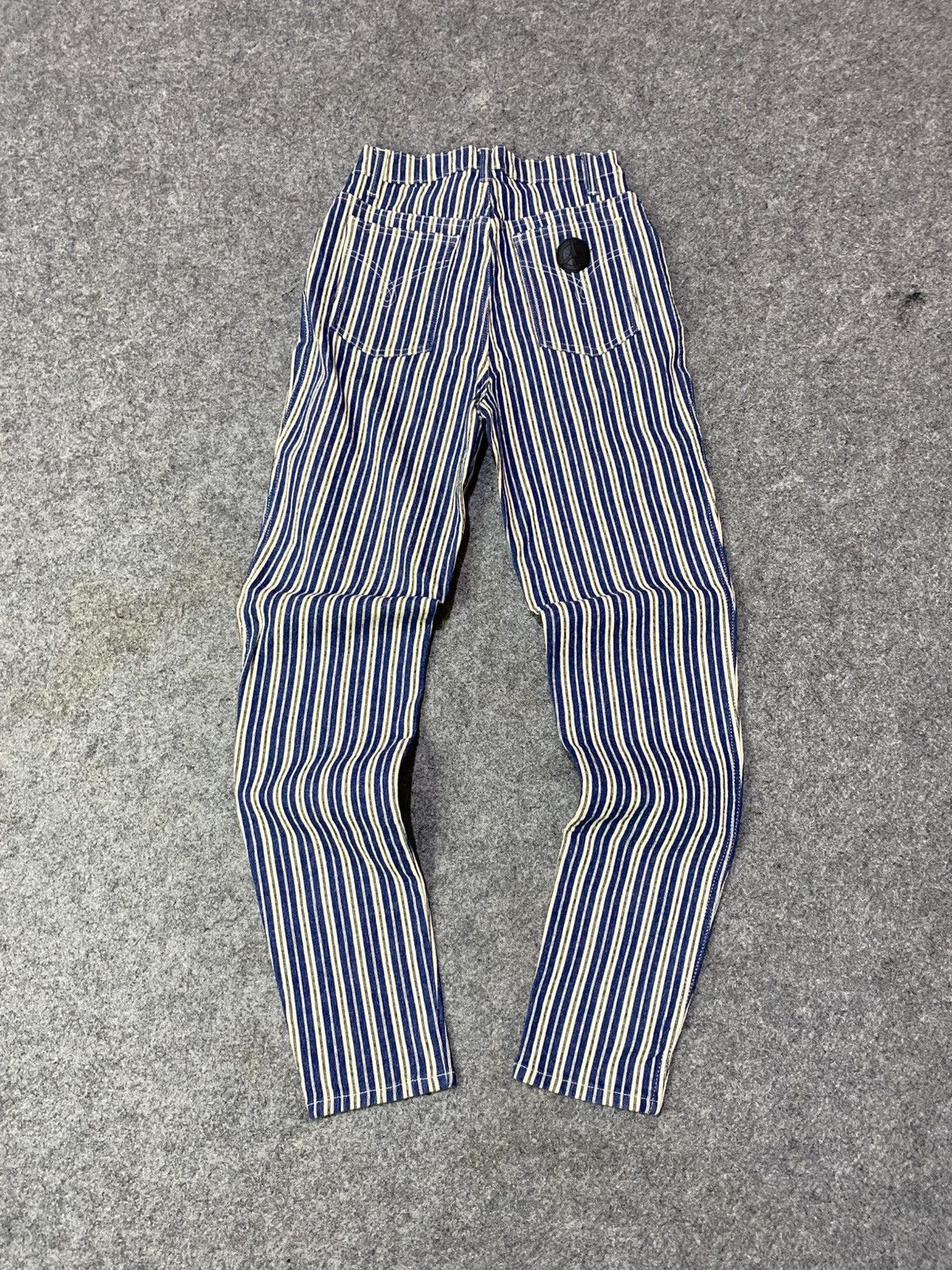 Moschino Vintage Moschino Italy Stripe Flare Jeans Size 23" - 10 Thumbnail