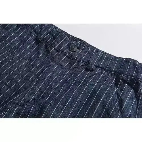 Japanese Brand 20AW Indigo Union Japan Denim Striped Relaxed Fit Pants Size US 32 / EU 48 - 2 Thumbnail