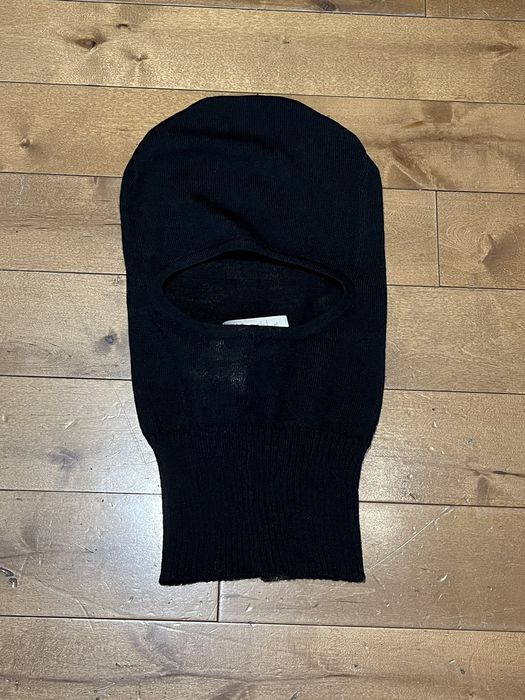 Rick Owens SS23 EDFU SKULL BALACLAVA SKI MASK BLACK WOOL | Grailed