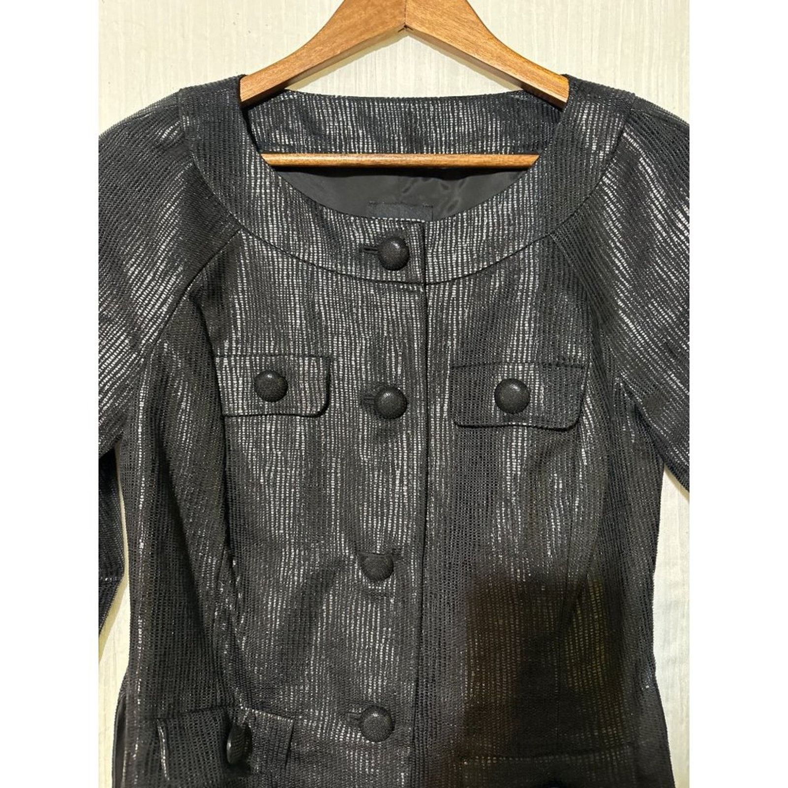 Other Doncaster Collection · Size 4 Shimmer Textured Belted Jacket Size S / US 4 / IT 40 - 11 Thumbnail