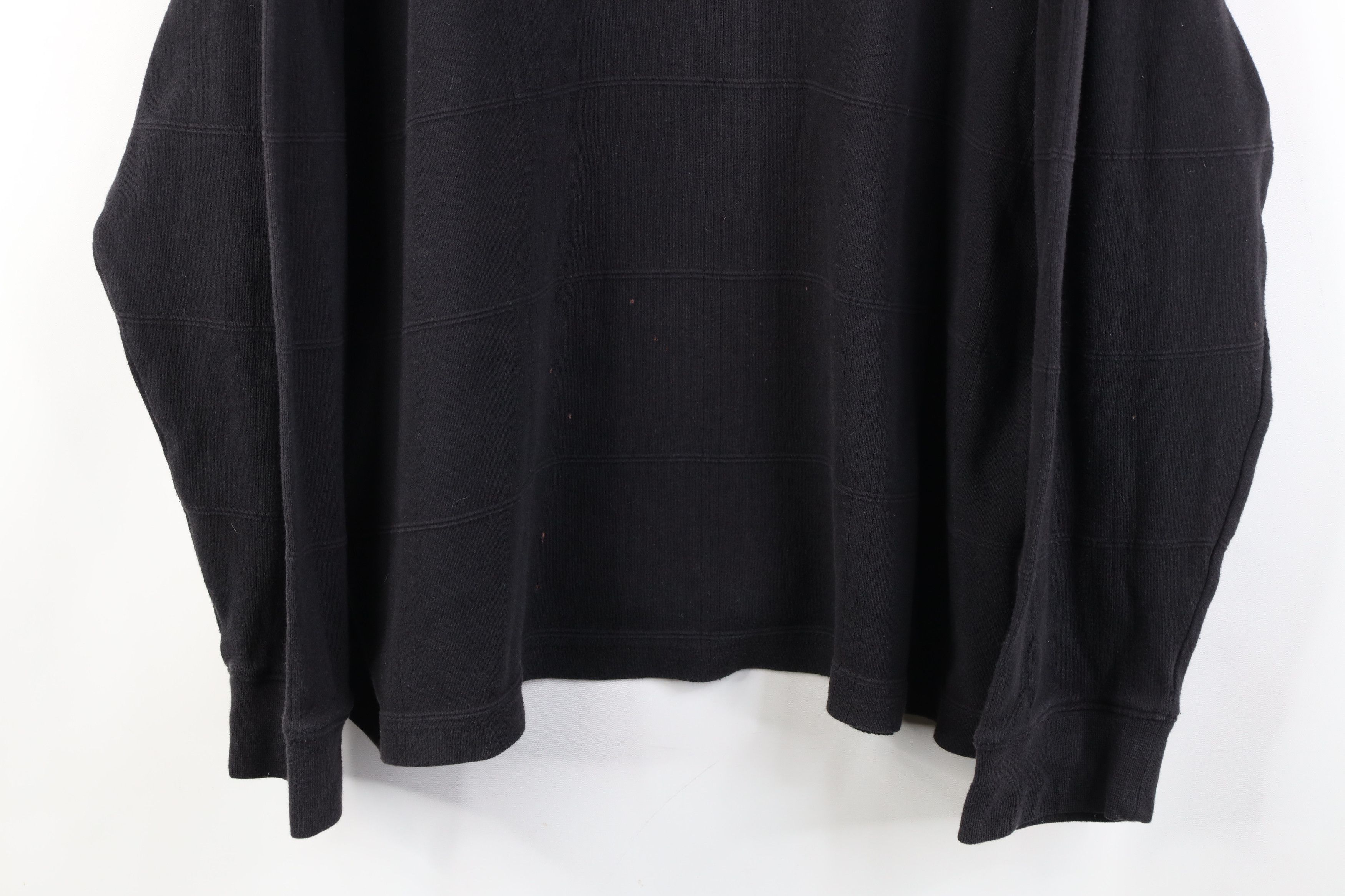 Vintage Vintage 90s Streetwear Boxy Fit Long Sleeve Rugby Polo Black Size US XL / EU 56 / 4 - 3 Thumbnail