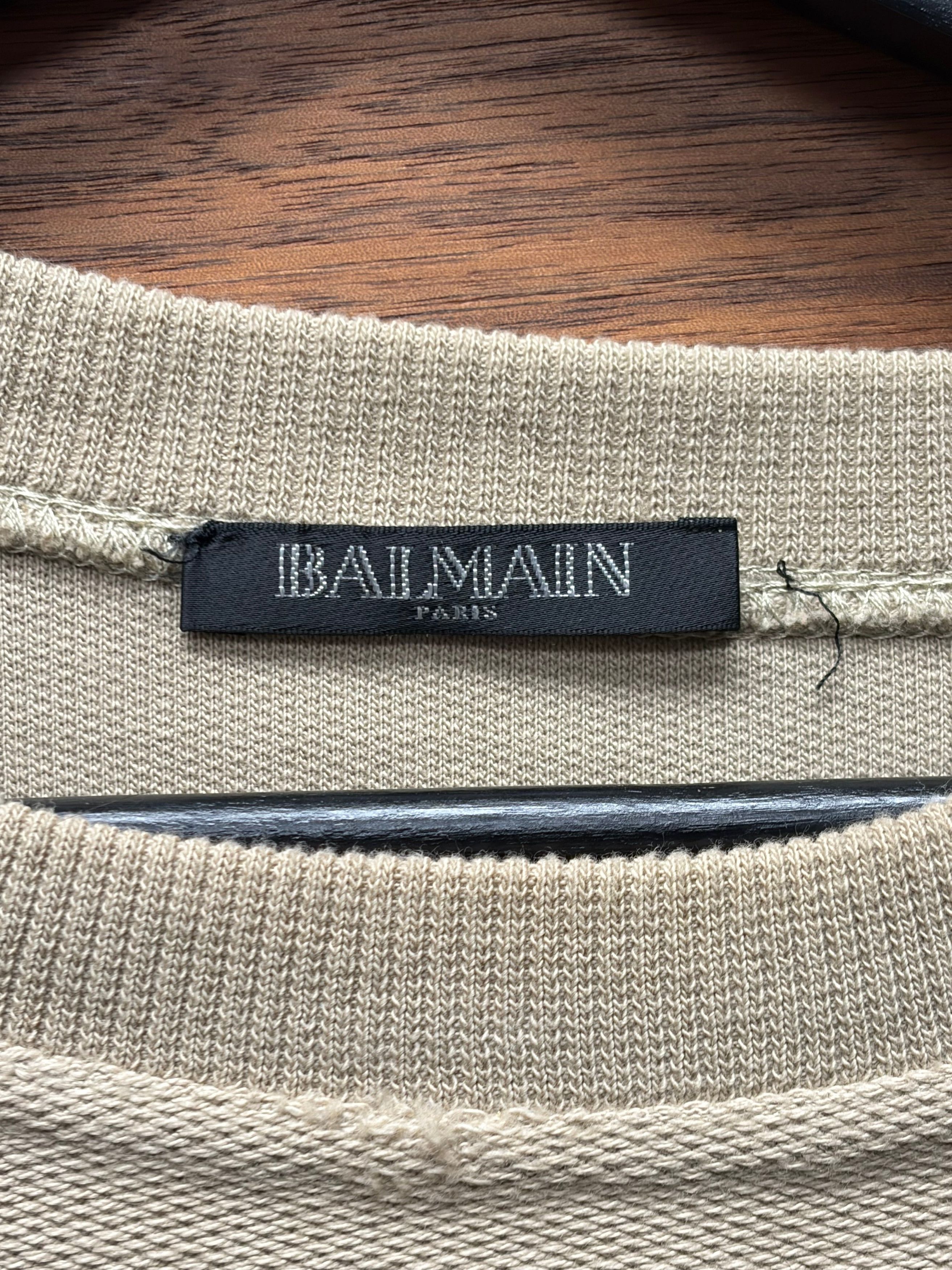 Balmain Balmain ‘Harness Lace’ Military Inspired Tan Brown Sweatshirt Size US M / EU 48-50 / 2 - 3 Thumbnail