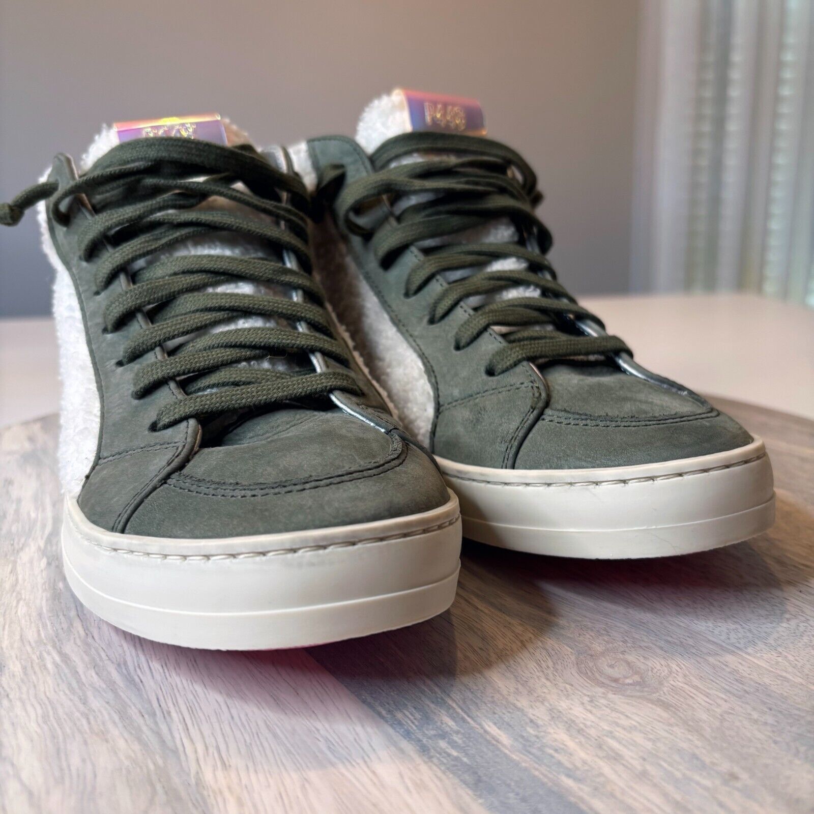 P448 P448 Skate Women's Wad Hi-Tops Green Sherpa Sneakers Size 7 Size US 7 / IT 37 - 5 Thumbnail