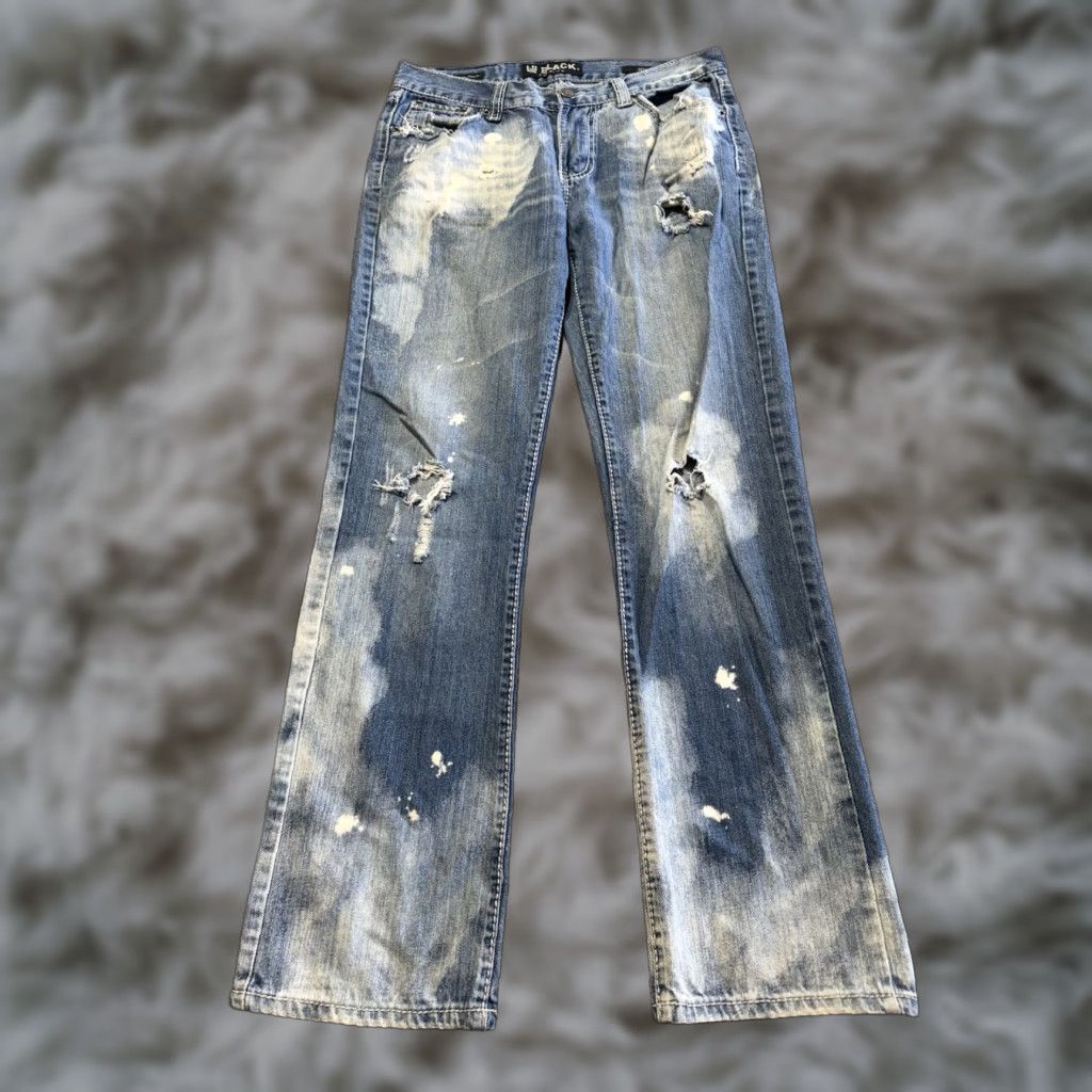 Denime Black Jeans Men Size 30 Blue Denim 30X32 Slim Straight Low Rise Size US 30 / EU 46 - 1 Thumbnail