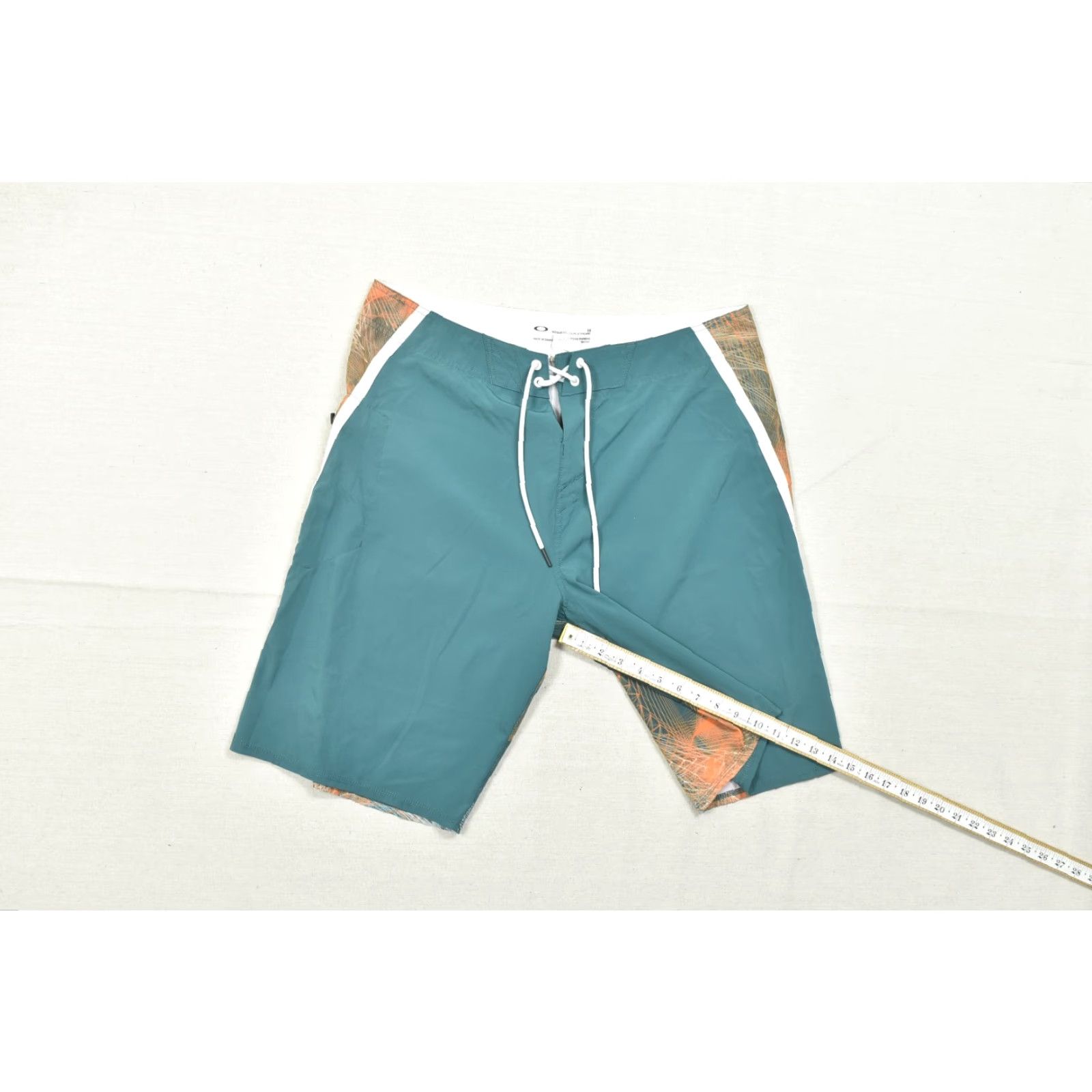 Oakley Oakley Mens Board Shorts 36 Regular Teal Orange Geometric Print Bermuda Swim Trunks Pockets Size US 36 / EU 52 - 5 Thumbnail