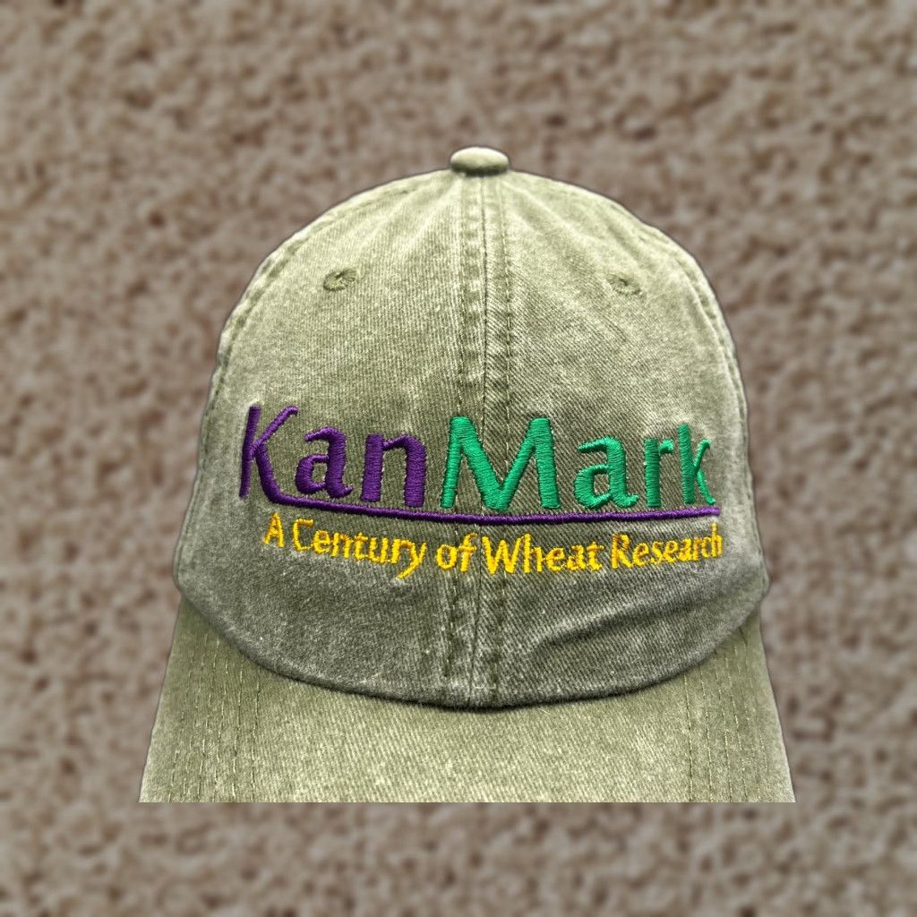 Vintage HitWear KanMark Wheat Hat Cap Strap Back Adult One Size Green Agriculture Farming Hat/Cap Baseball Cap Men Size ONE SIZE - 1 Thumbnail