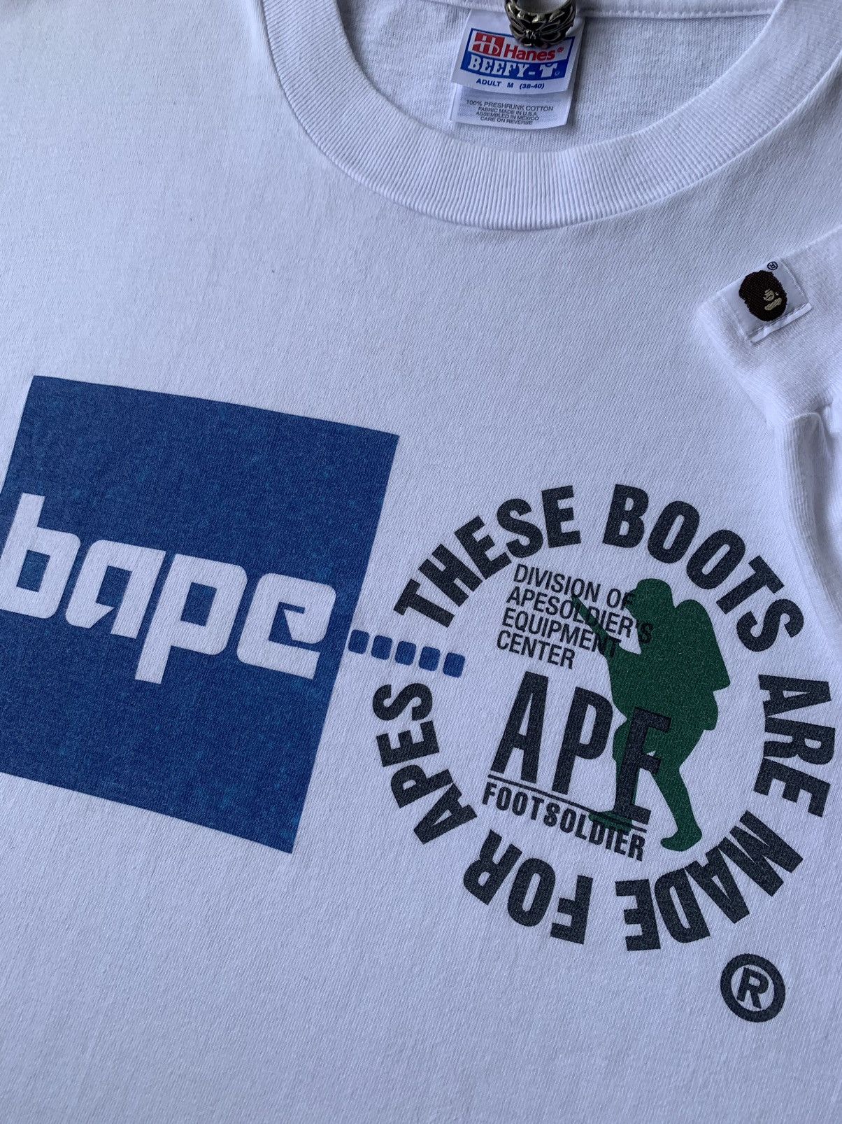 Bape RARE🪖Vintage 90s Bape Foot Soldier Longsleeve Tshirt Size US M / EU 48-50 / 2 - 3 Thumbnail
