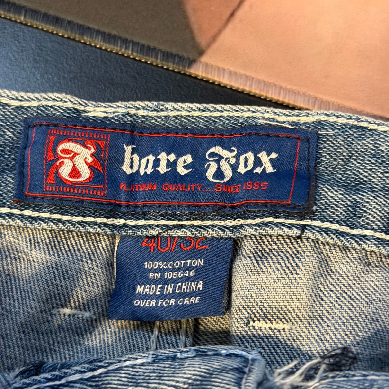 Bare Fox Vintage Y2K Barefox Denim Jeans Size US 40 / EU 56 - 3 Thumbnail