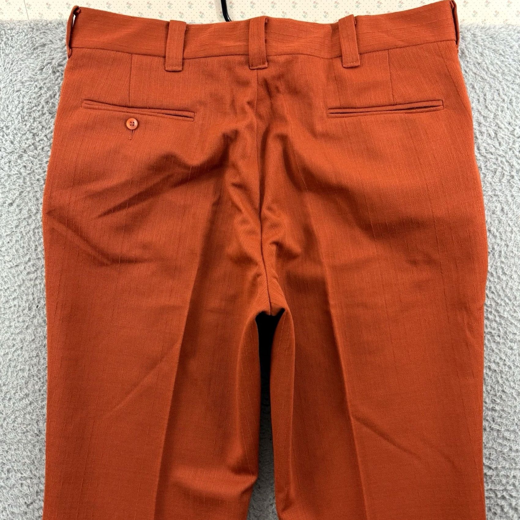McGregor VINTAGE McGregor Pants Mens 36x38 Orange 70s Pleated Slacks Trouser Burnt NWT Size US 36 / EU 52 - 7 Thumbnail