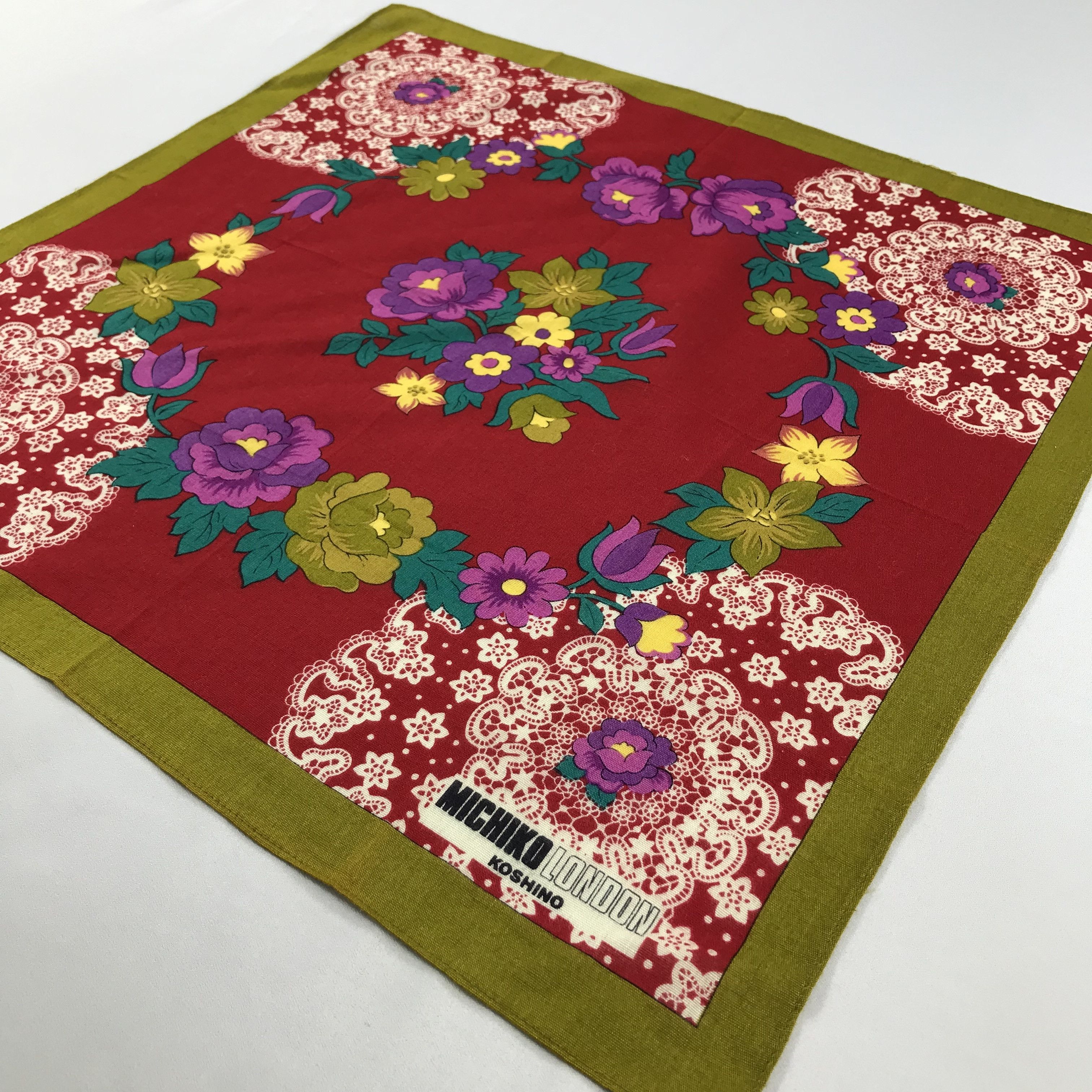 Michiko Koshino London × Vintage Michiko London Bandana / Handkerchief / Neckerchief -S2439 Size ONE SIZE - 2 Thumbnail