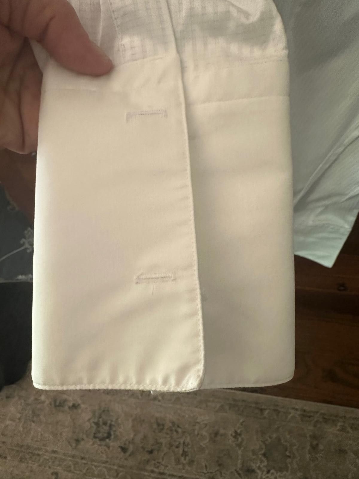 Brandini Brandolini Men's White Dress Shirt – French Cuff Size 42R - 5 Thumbnail