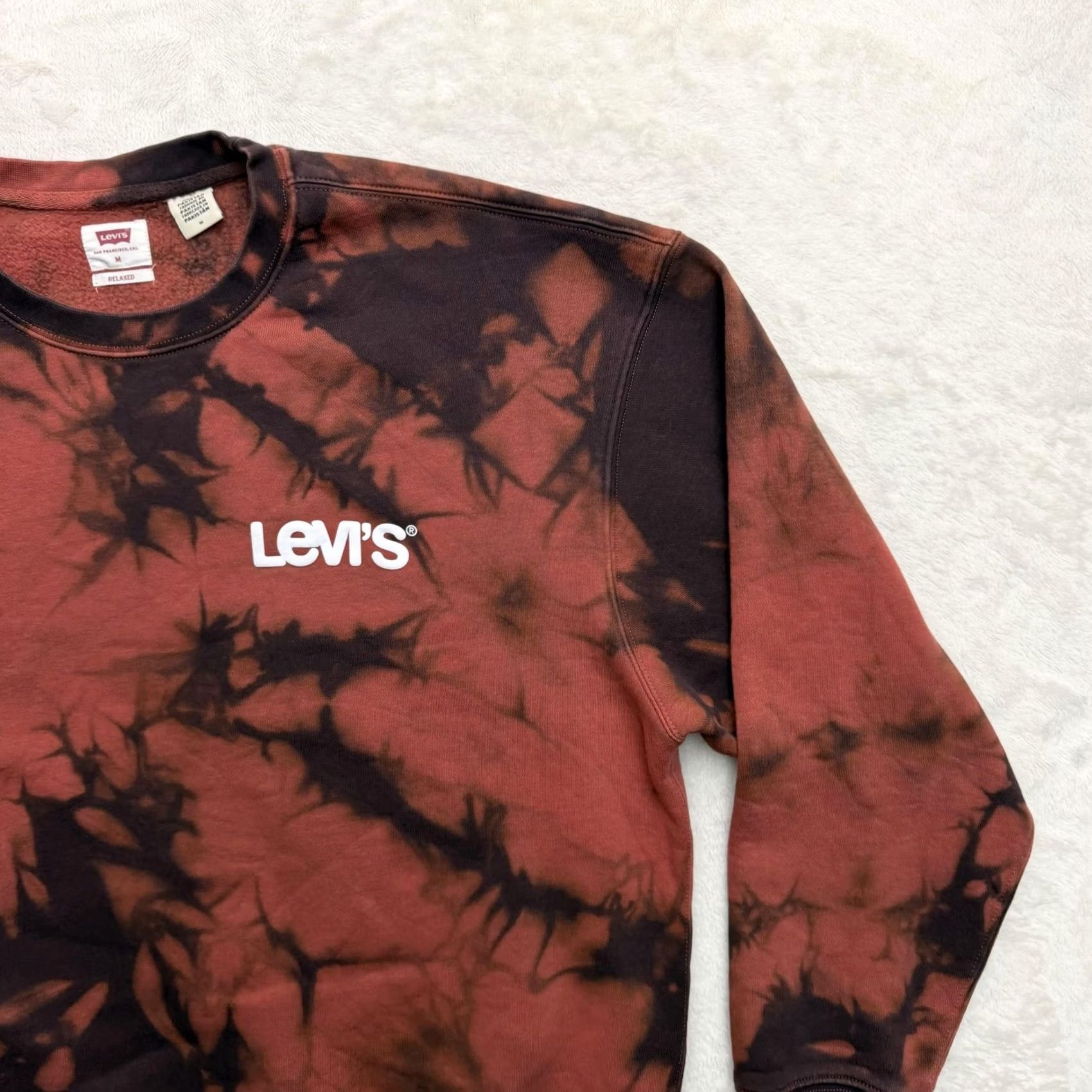 Levi's Levi's Sweatshirt Mens M Multicolor Tie Dye Fleece Pullover Logo Crewneck - Graphic Print, All Seasons, Long Sleeve, Cotton, Regular Fit Size US M / EU 48-50 / 2 - 3 Thumbnail