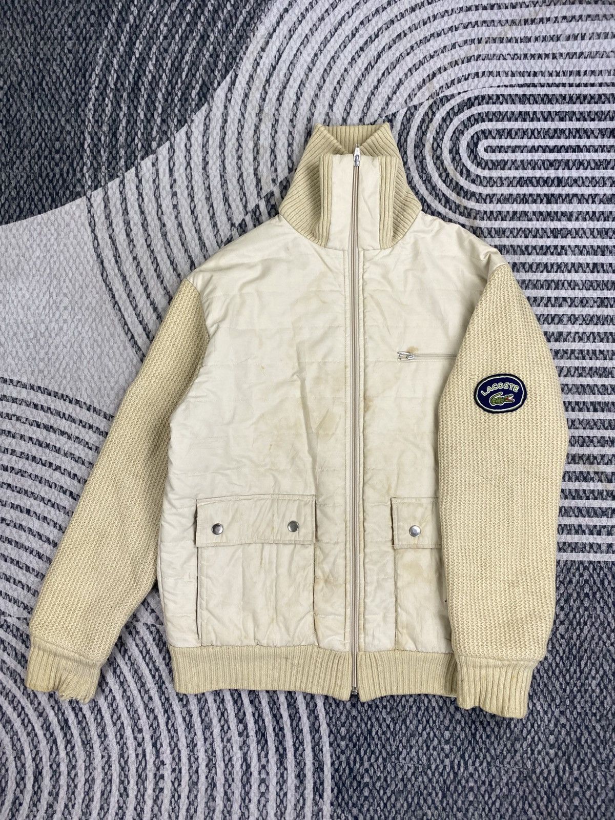 Lacoste Vintage Beige Lacoste Puffer Jacket Size US M / EU 48-50 / 2 - 1 Thumbnail