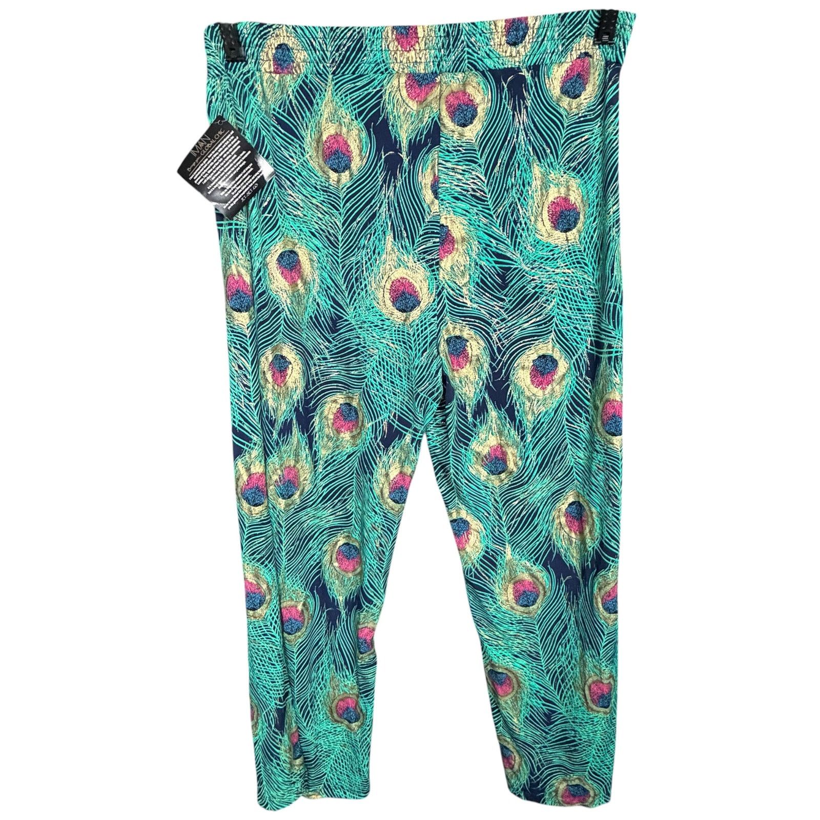 Other Iman Global Chic 2XP Peacock Pull-On Pants Petite Plus NWT Size 42" / US 20 - 2 Thumbnail
