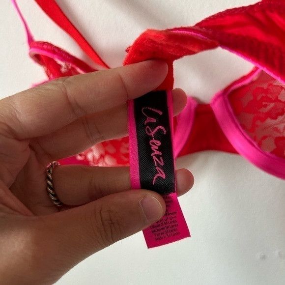 Other La Senza Orange Lace Bra Size ONE SIZE - 3 Thumbnail