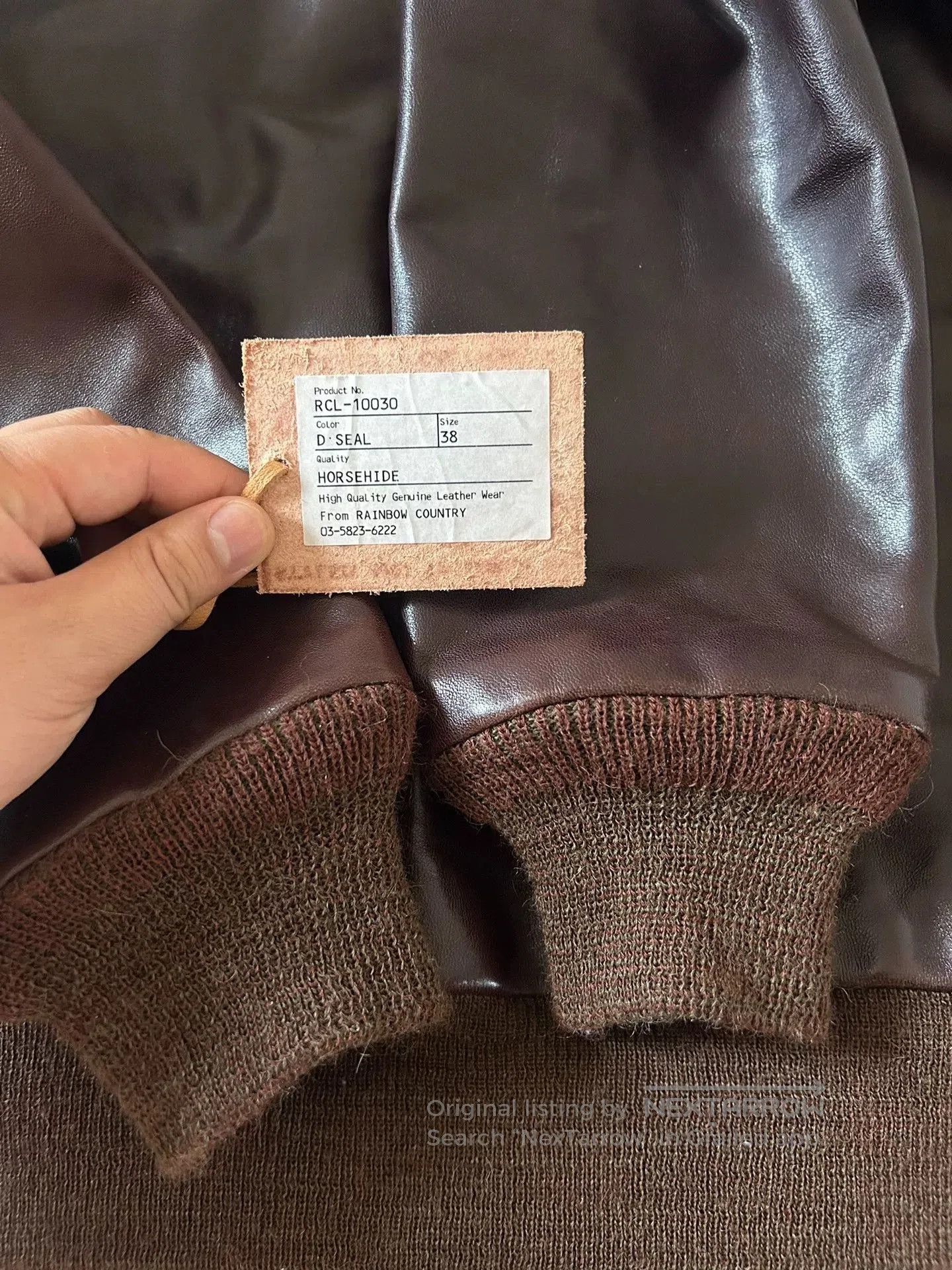 Japanese Brand soft brown A2 pilot jacket with colorful details. Size US M / EU 48-50 / 2 - 8 Thumbnail