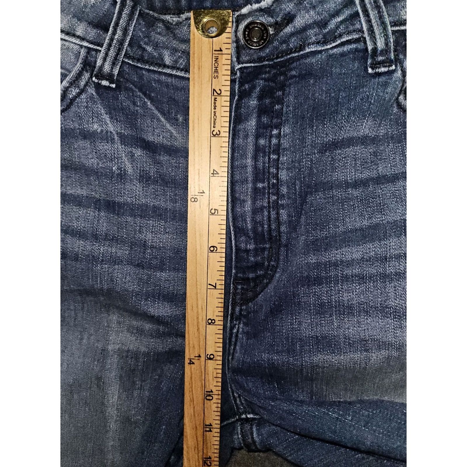 Vintage KanCan Skinny Ankle Jeans Women's 30 Denim Blue Distressed Stretch City Logo Regular Inseam 30.5 in 34 Waist Size 30" / US 8 / IT 44 - 5 Thumbnail