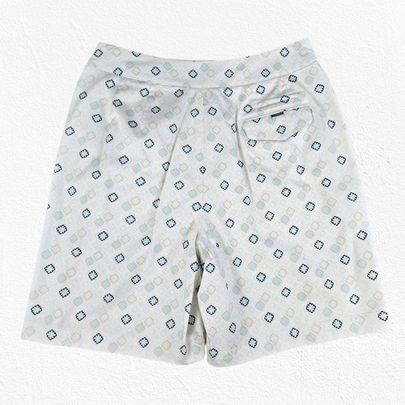 Vintage Y2K White Pastel Geometric Print Skort Size 10 Size 32" / US 10 / IT 46 - 10 Thumbnail