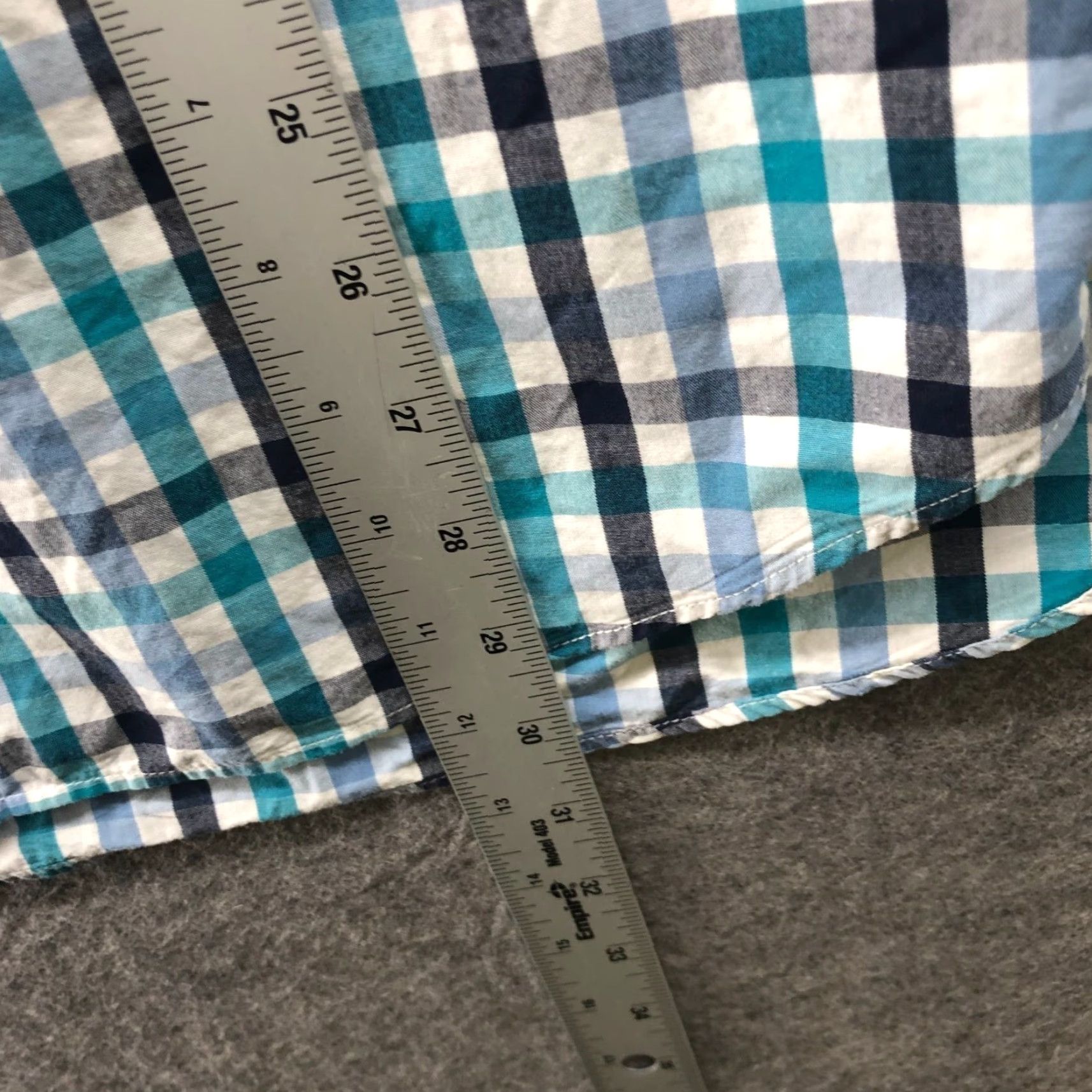 J.Crew J.CREW Shirt XL Button-Down Long Sleeve Plaid Cotton Mens Blue White Tailored Size US XL / EU 56 / 4 - 8 Thumbnail