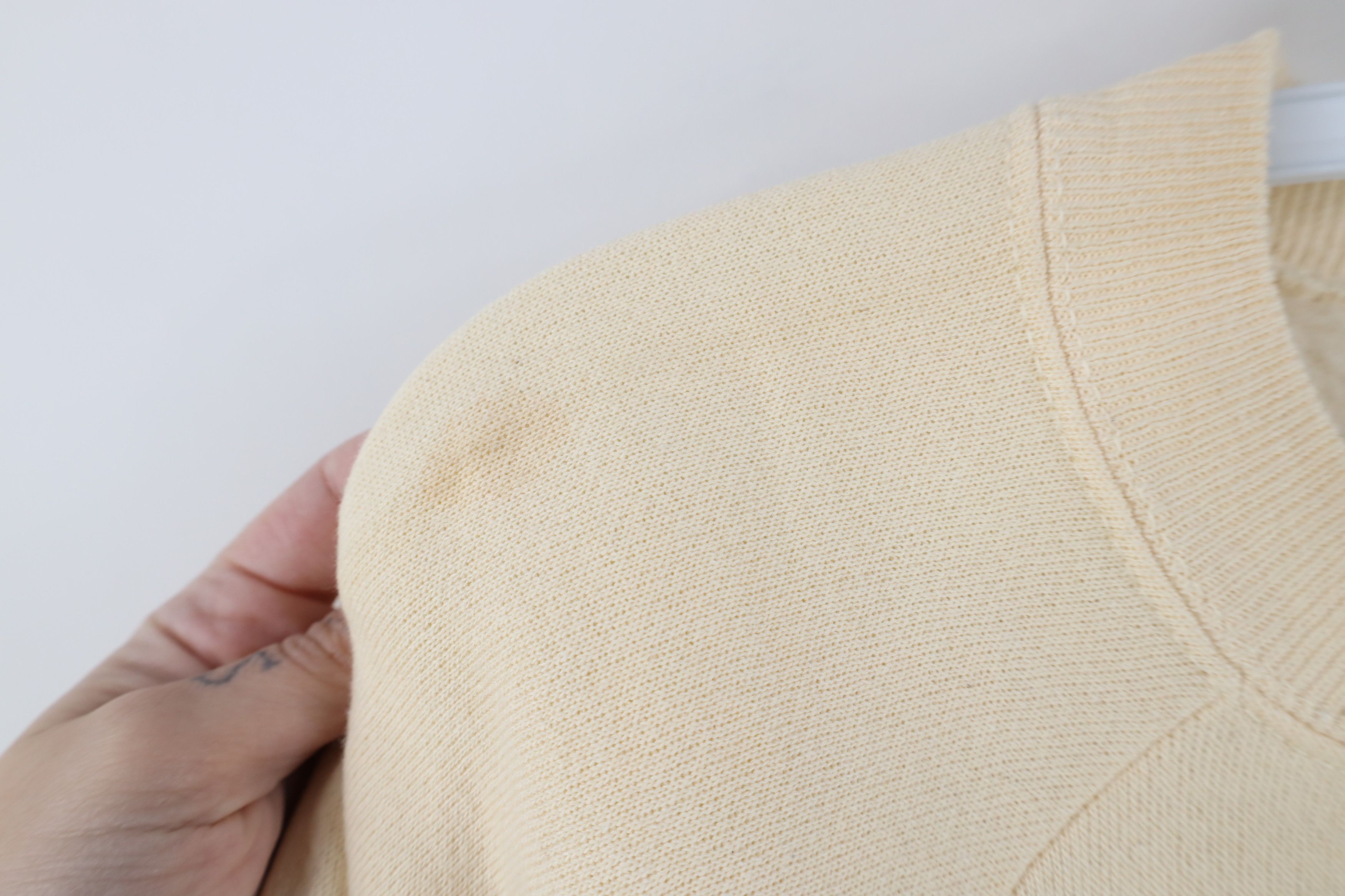 Vintage Vintage 90s Streetwear Blank Crewneck Sweatshirt Beige USA Size L / US 10 / IT 46 - 5 Thumbnail