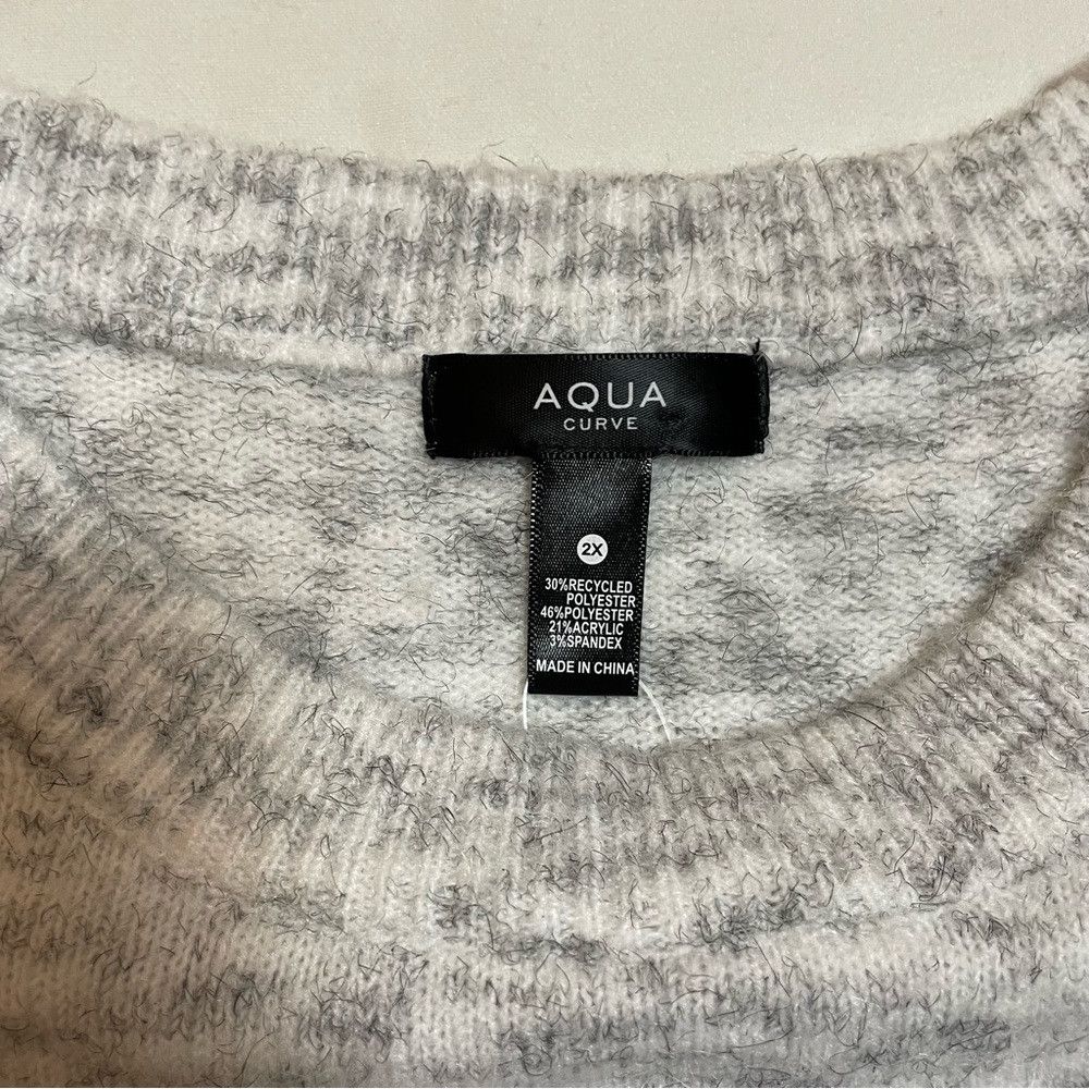 AQUA NWT New AQUA Curve Bloomingdales Grey Mélange Long Sleeve S Size XXL / US 16-18 / IT 52-54 - 6 Thumbnail